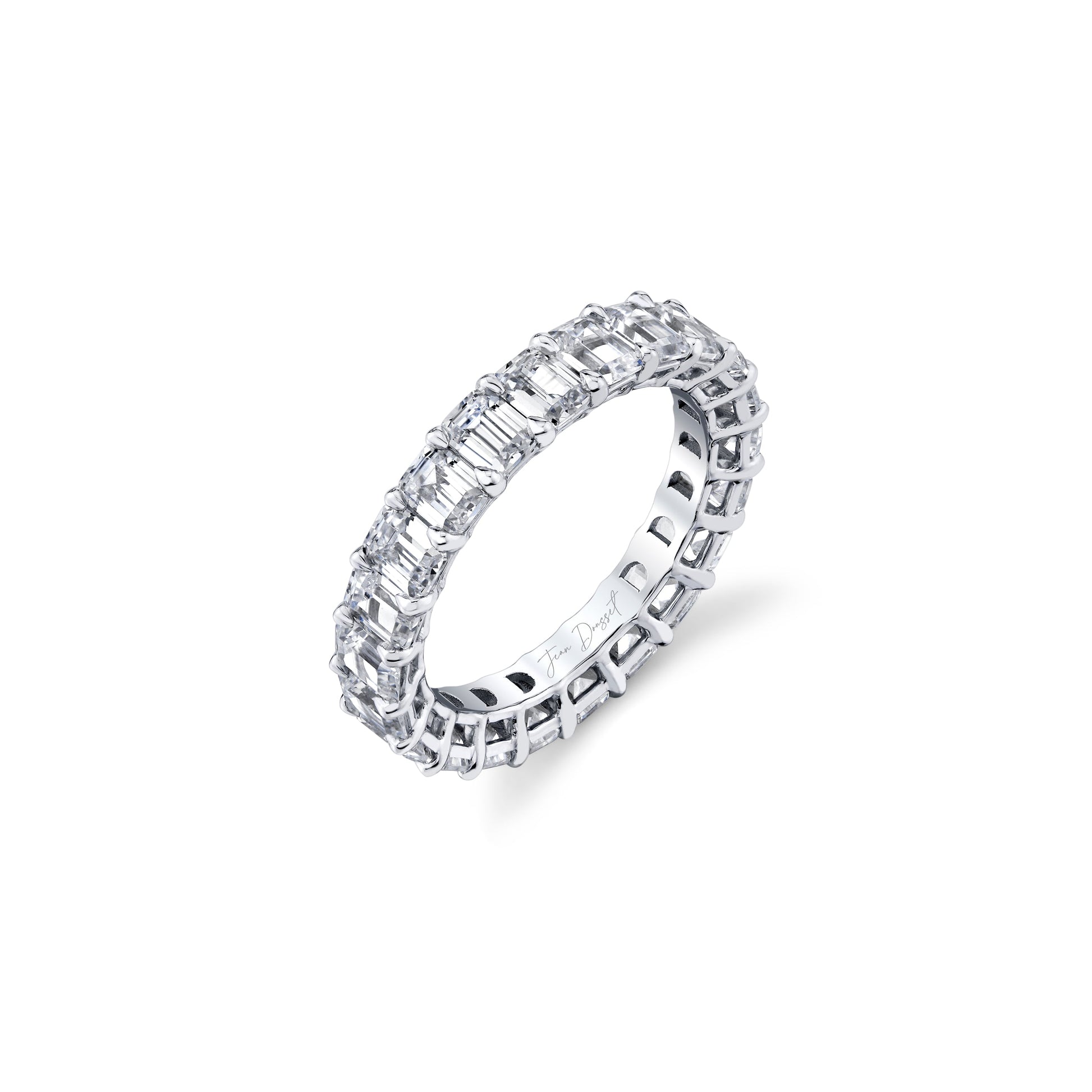 Precious Metal:Platinum;Cut Shape:Emerald;Total Carat Weight:6.6 CTW