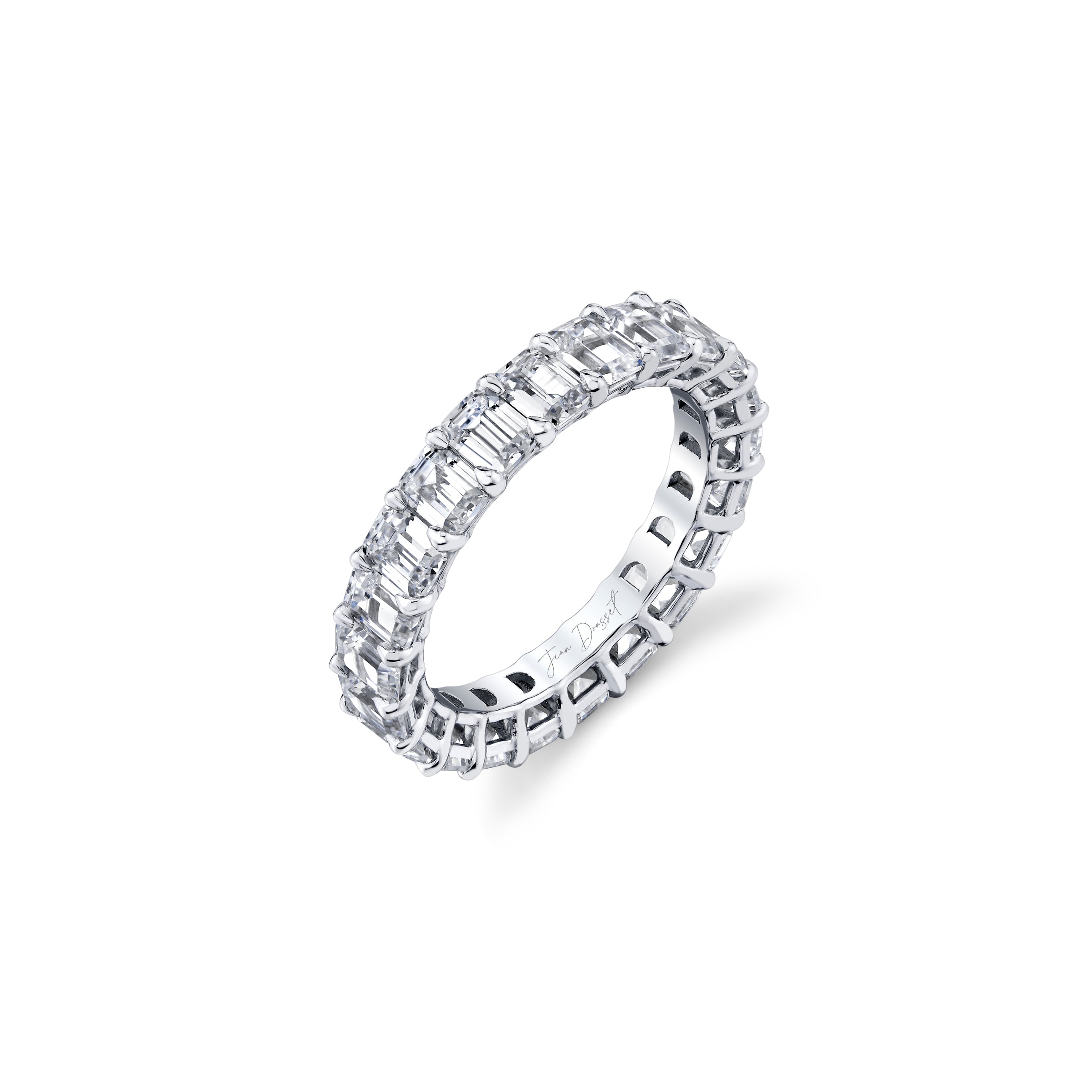 Precious Metal:Platinum;Cut Shape:Emerald;Total Carat Weight:6.6 CTW