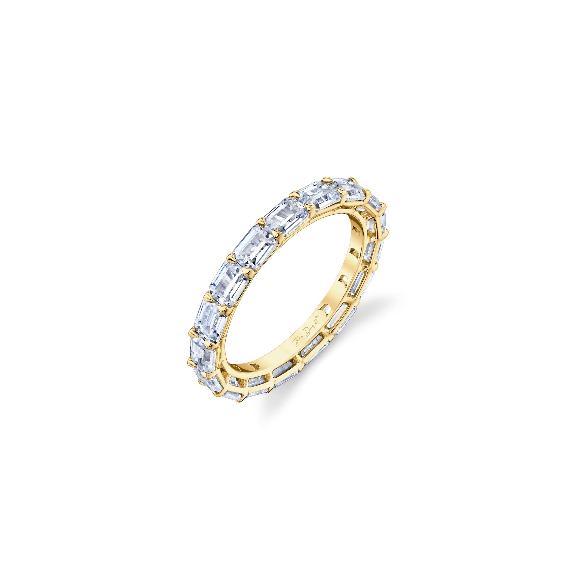 Precious Metal:18k Yellow Gold;Cut Shape:Emerald;Total Carat Weight:2.7 CTW,4.2 CTW