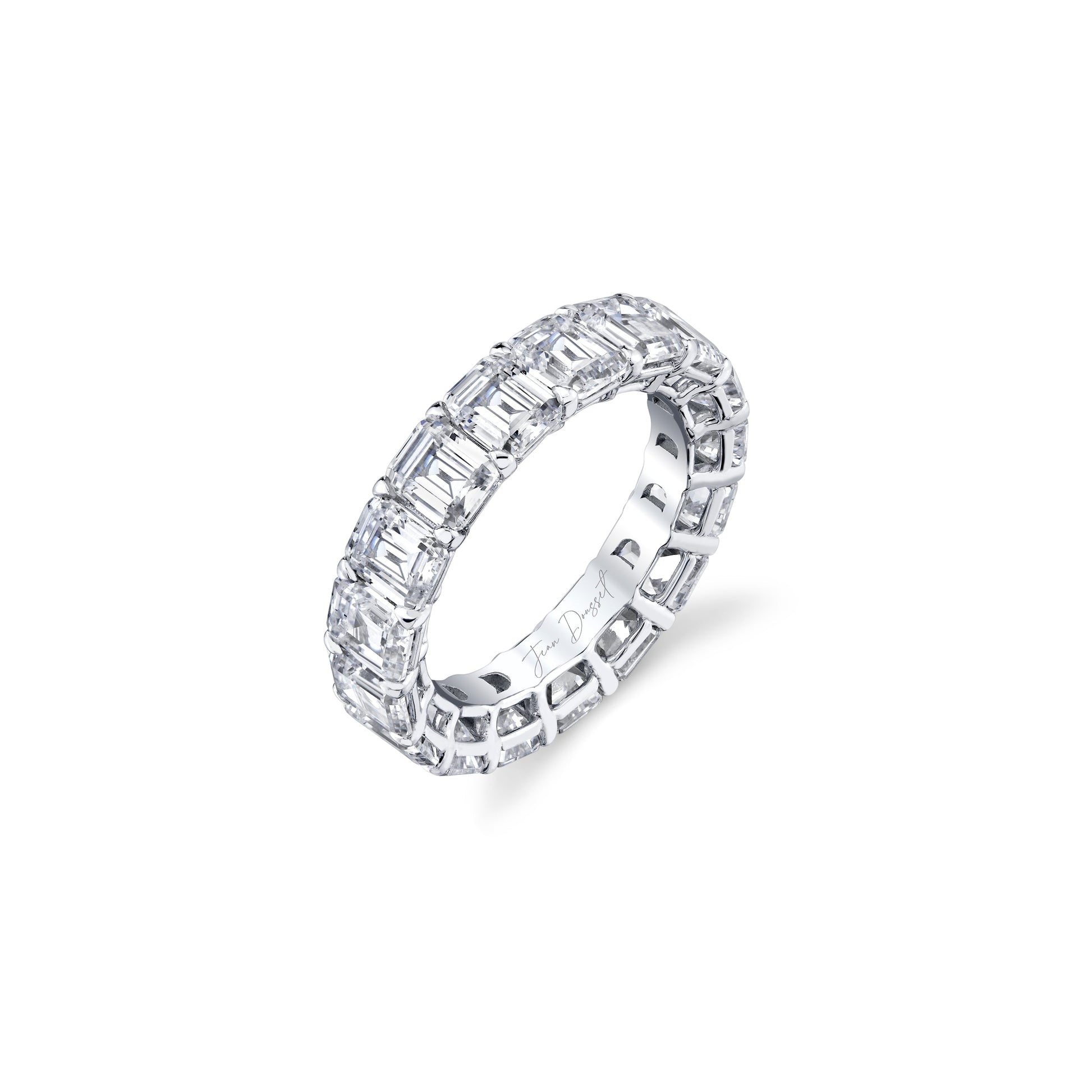 Precious Metal:18k White Gold;Cut Shape:Emerald;Total Carat Weight:9 CTW,12 CTW