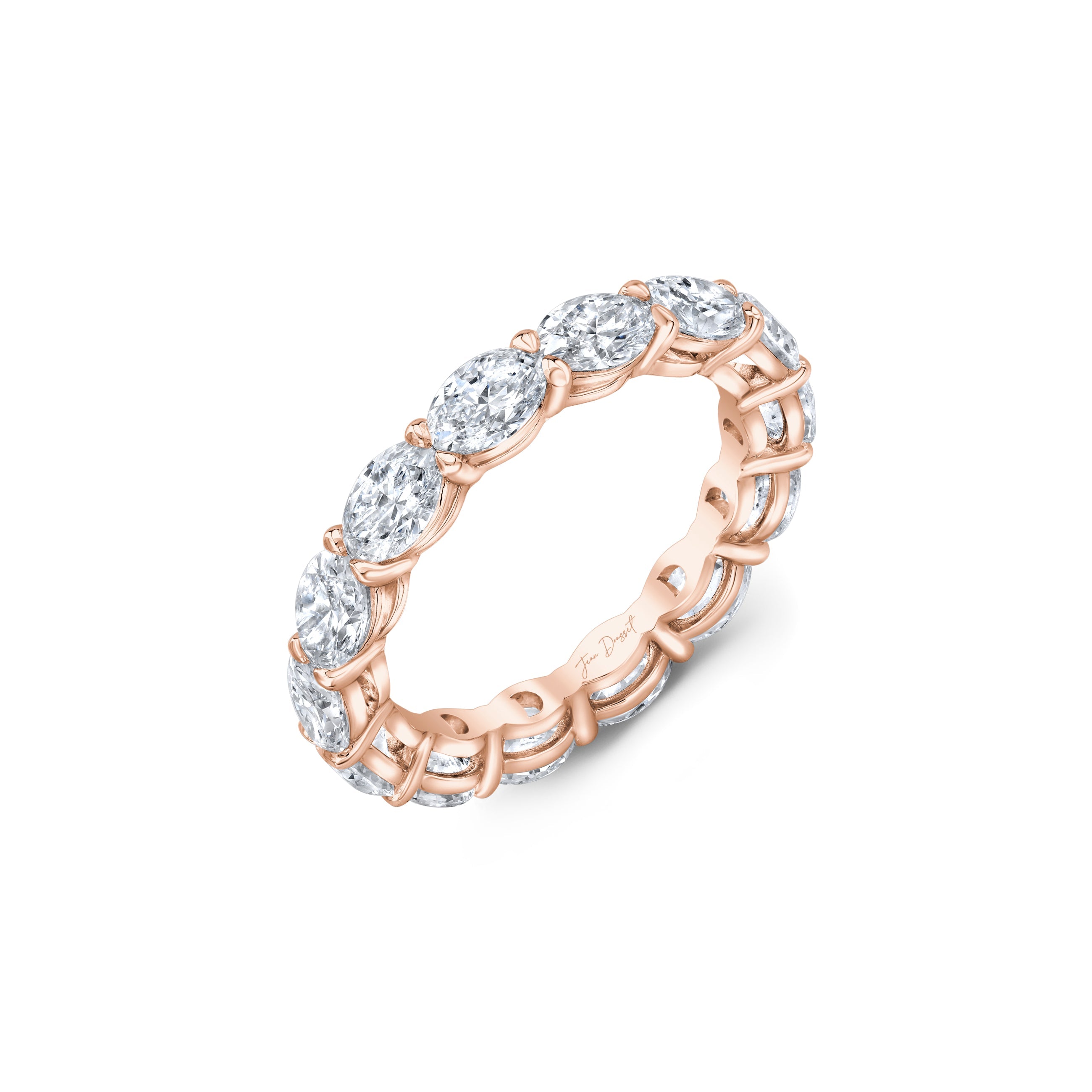 Precious Metal:18k Rose Gold;Cut Shape:Oval;Total Carat Weight:3.5 CTW