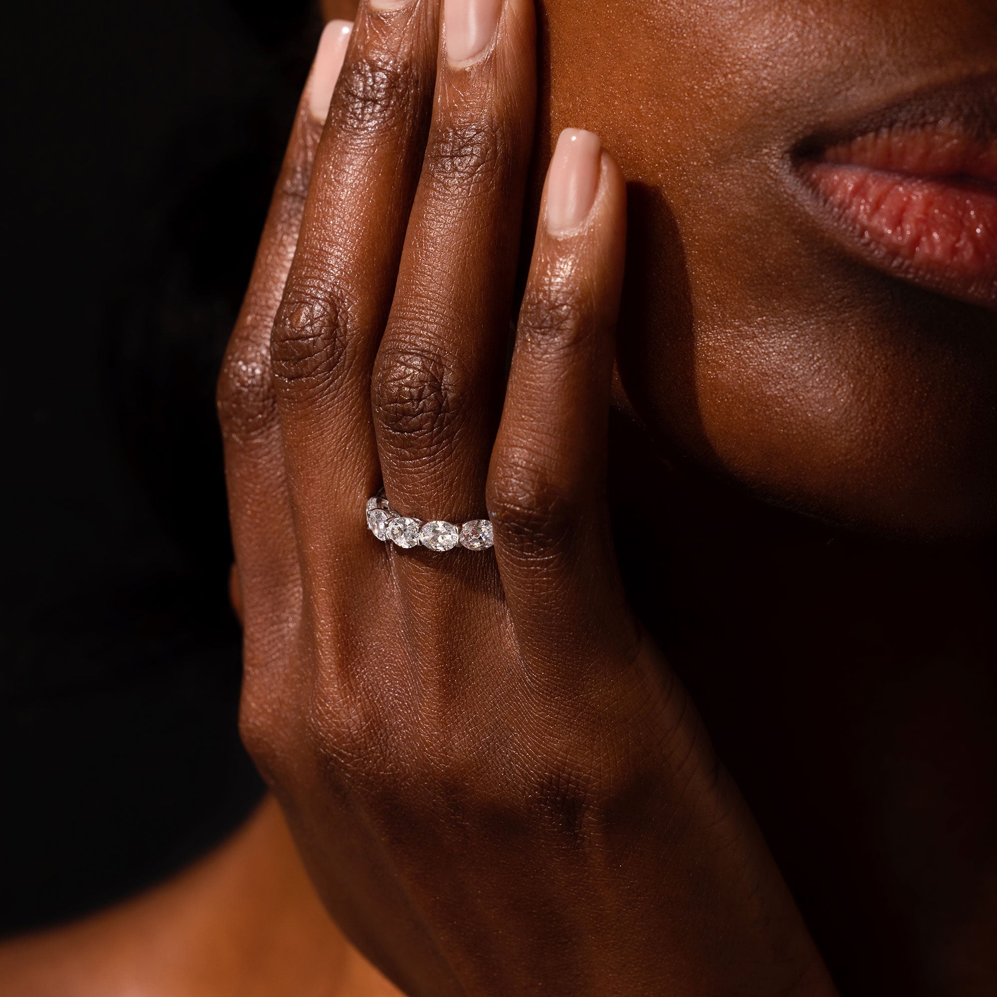 Olivia East-West Oval Lab Diamond Eternity Band