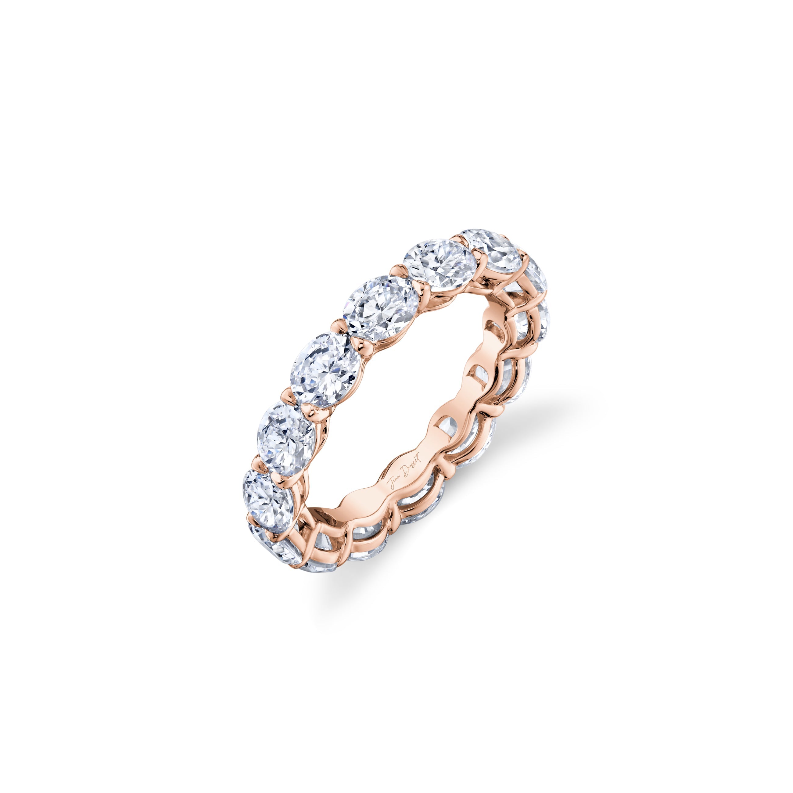 Precious Metal:18k Rose Gold;Cut Shape:Oval;Total Carat Weight:4.2 CTW,5.0 CTW