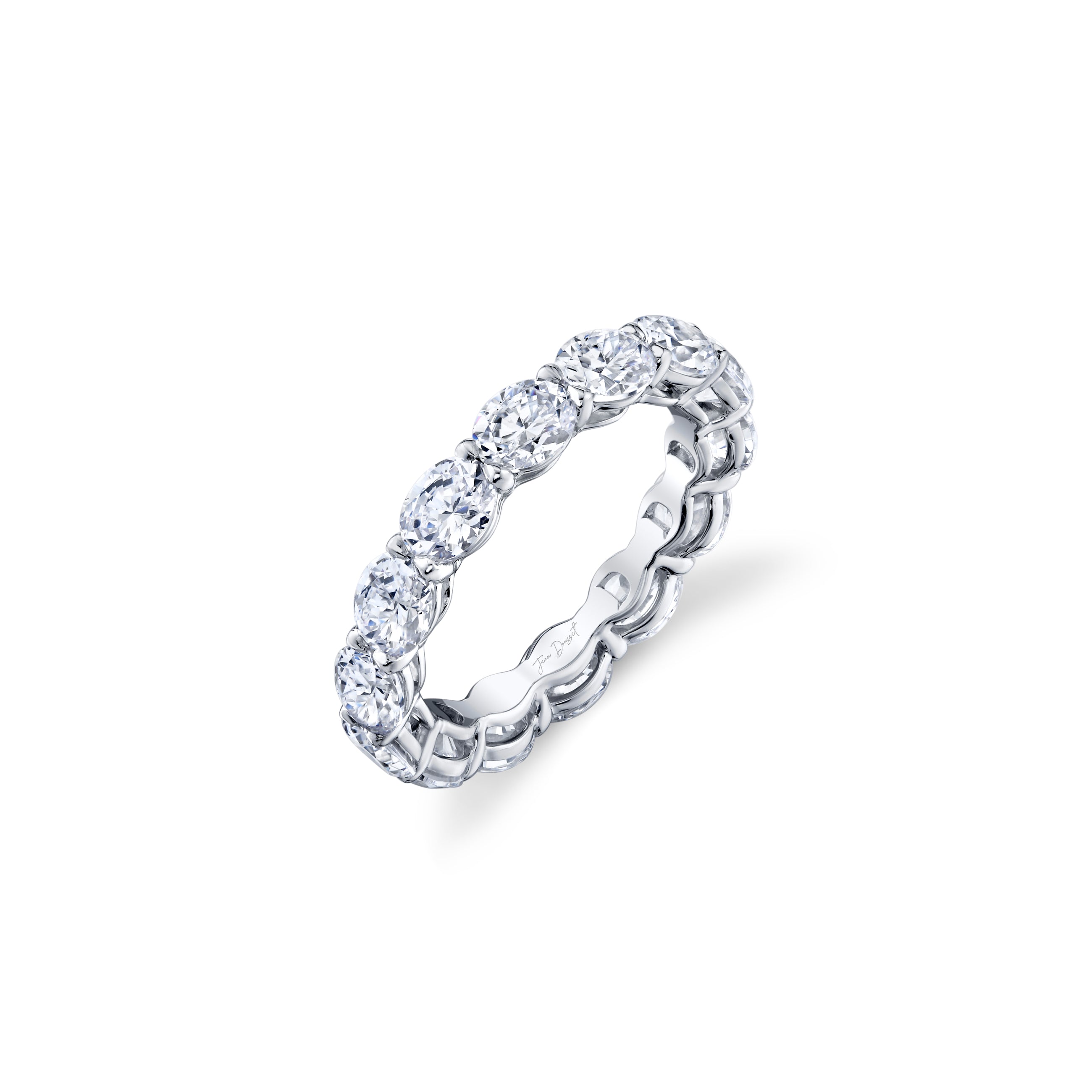 Precious Metal:18k White Gold;Cut Shape:Oval;Total Carat Weight:4.2 CTW,5.0 CTW