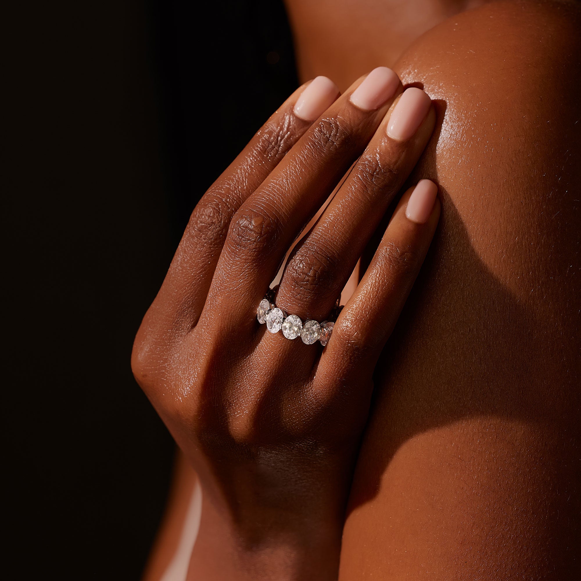 Olivia Oval Lab Diamond Eternity Band