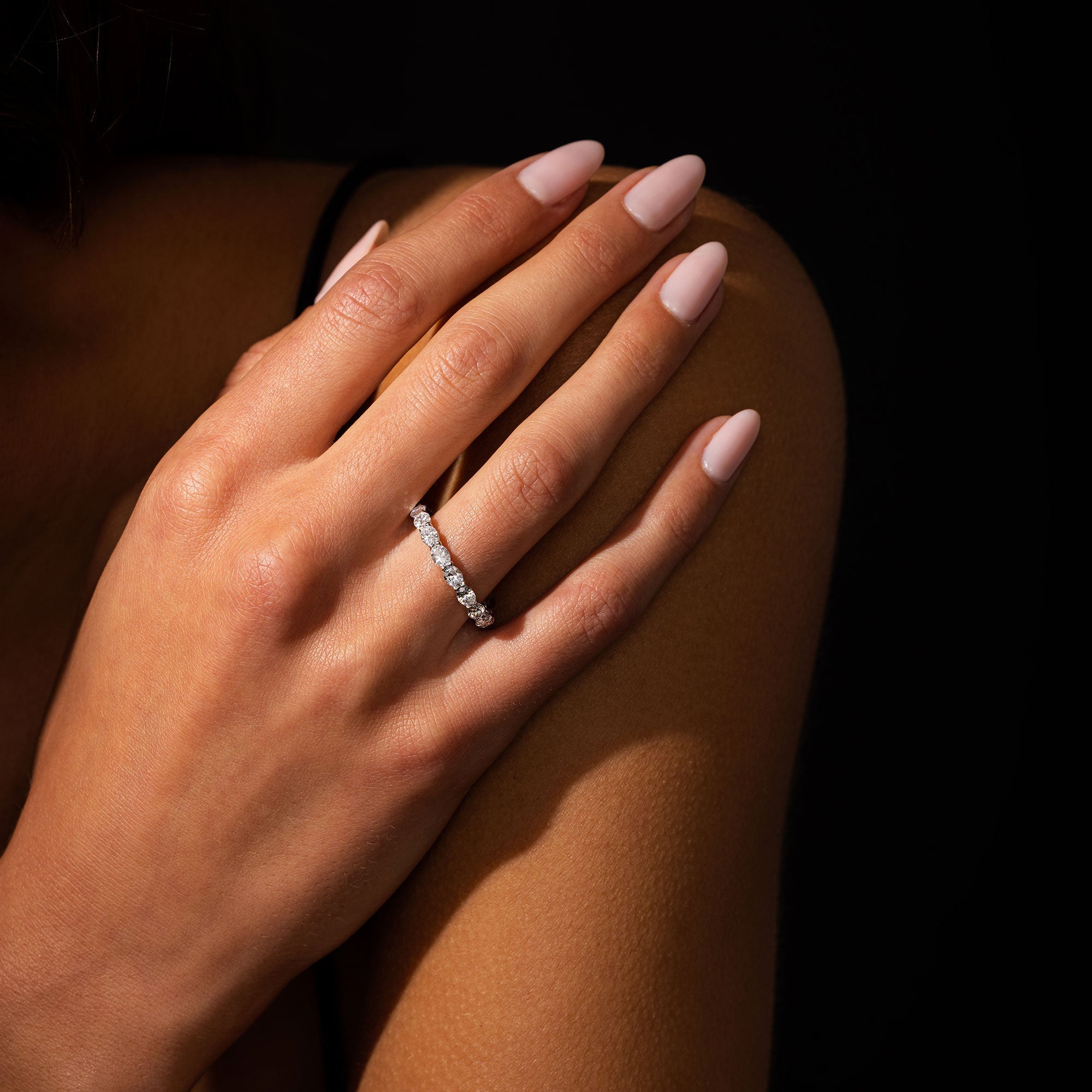 Olivia East-West Oval Lab Diamond Eternity Band
