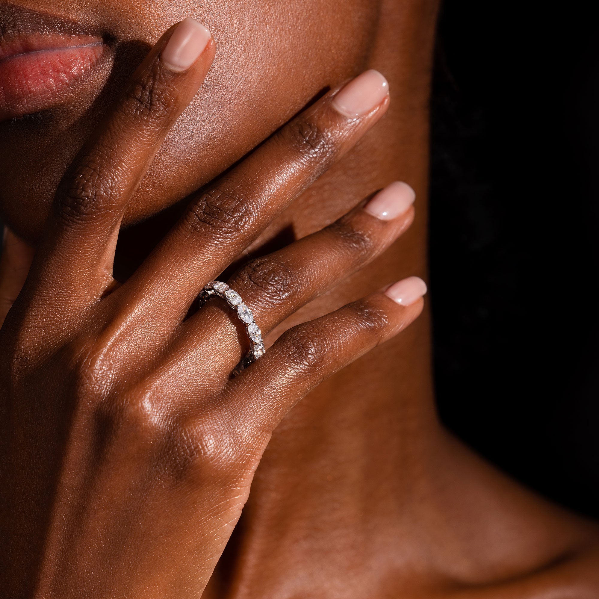 Olivia East-West Oval Lab Diamond Eternity Band