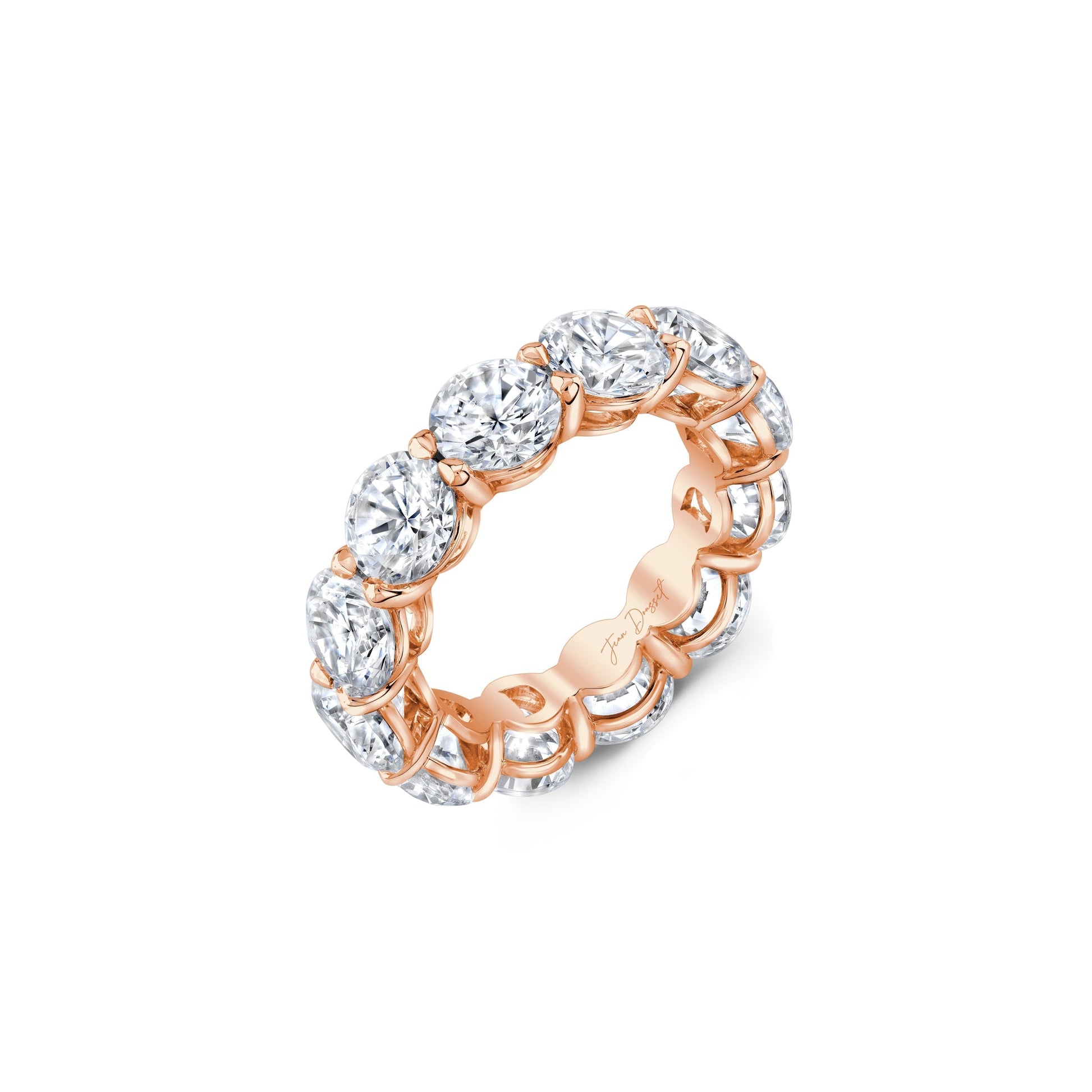 Precious Metal:18k Rose Gold;Cut Shape:Round;Total Carat Weight:7 CTW,9 CTW;