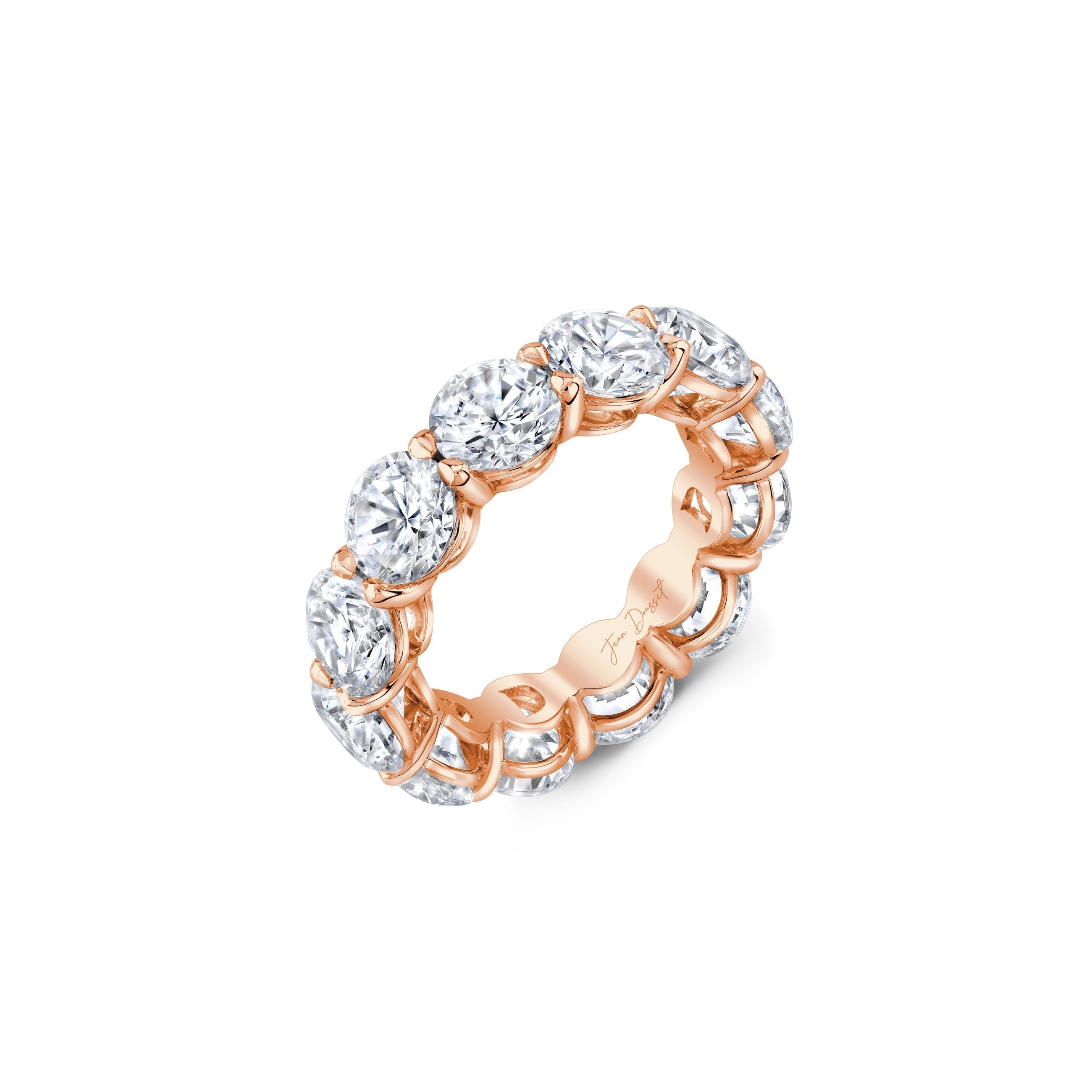 Precious Metal:18k Rose Gold;Cut Shape:Round;Total Carat Weight:7 CTW,9 CTW;