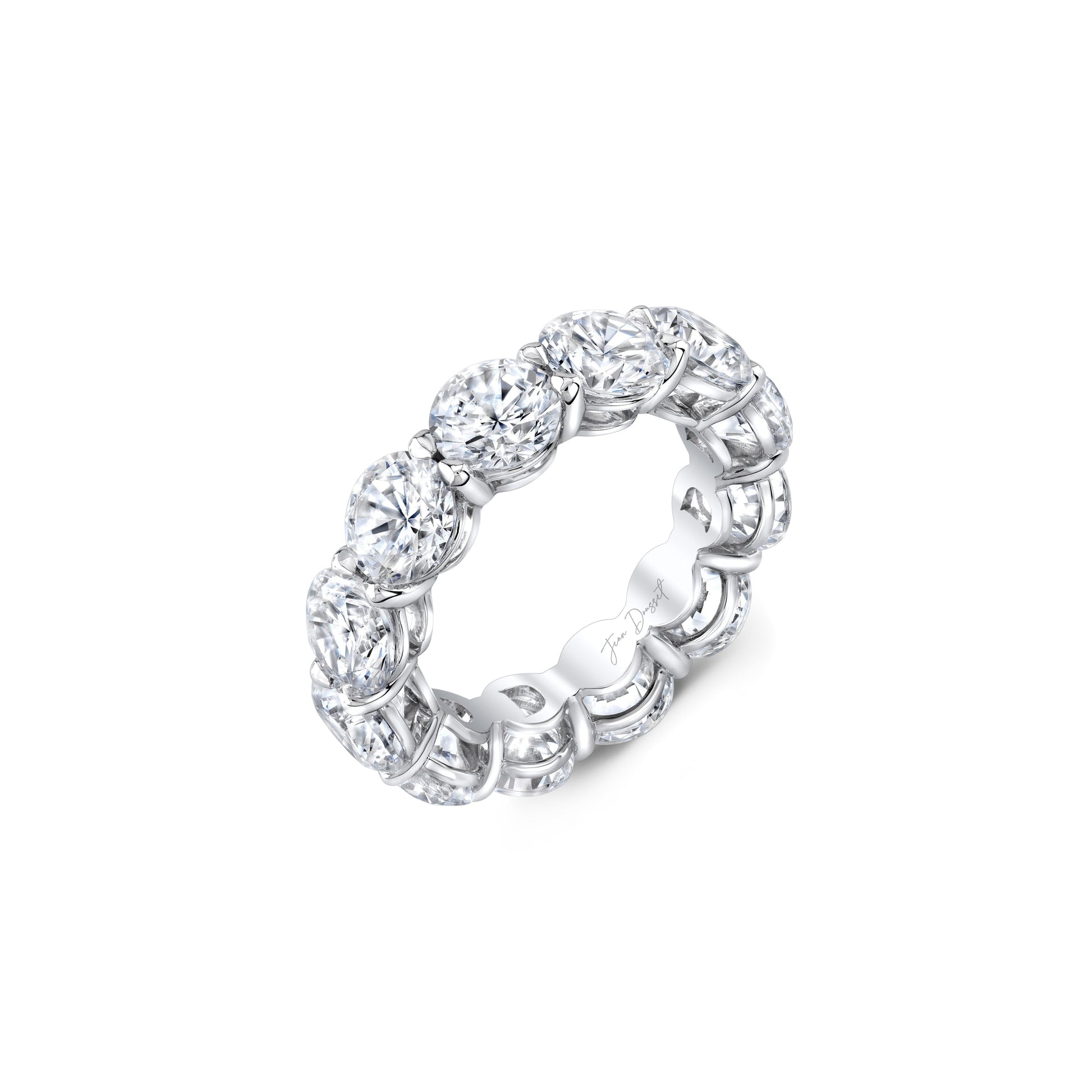 Precious Metal:18k White Gold;Cut Shape:Round;Total Carat Weight:7 CTW,9 CTW;