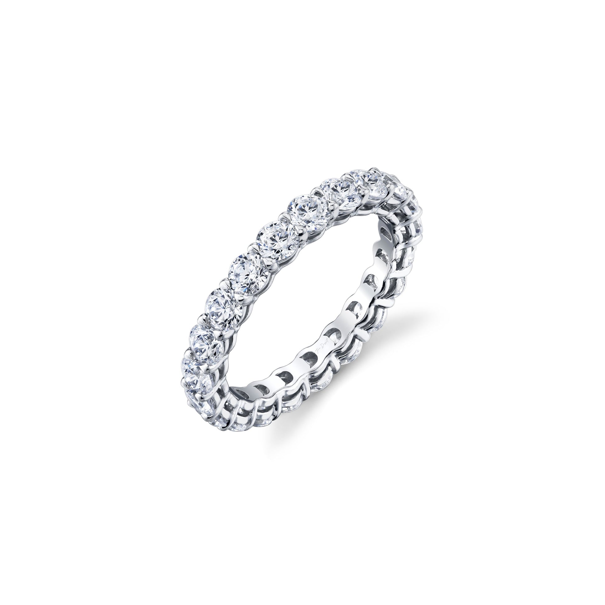 Precious Metal:18k White Gold;Total Carat Weight:1.2 CTW,3 CTW