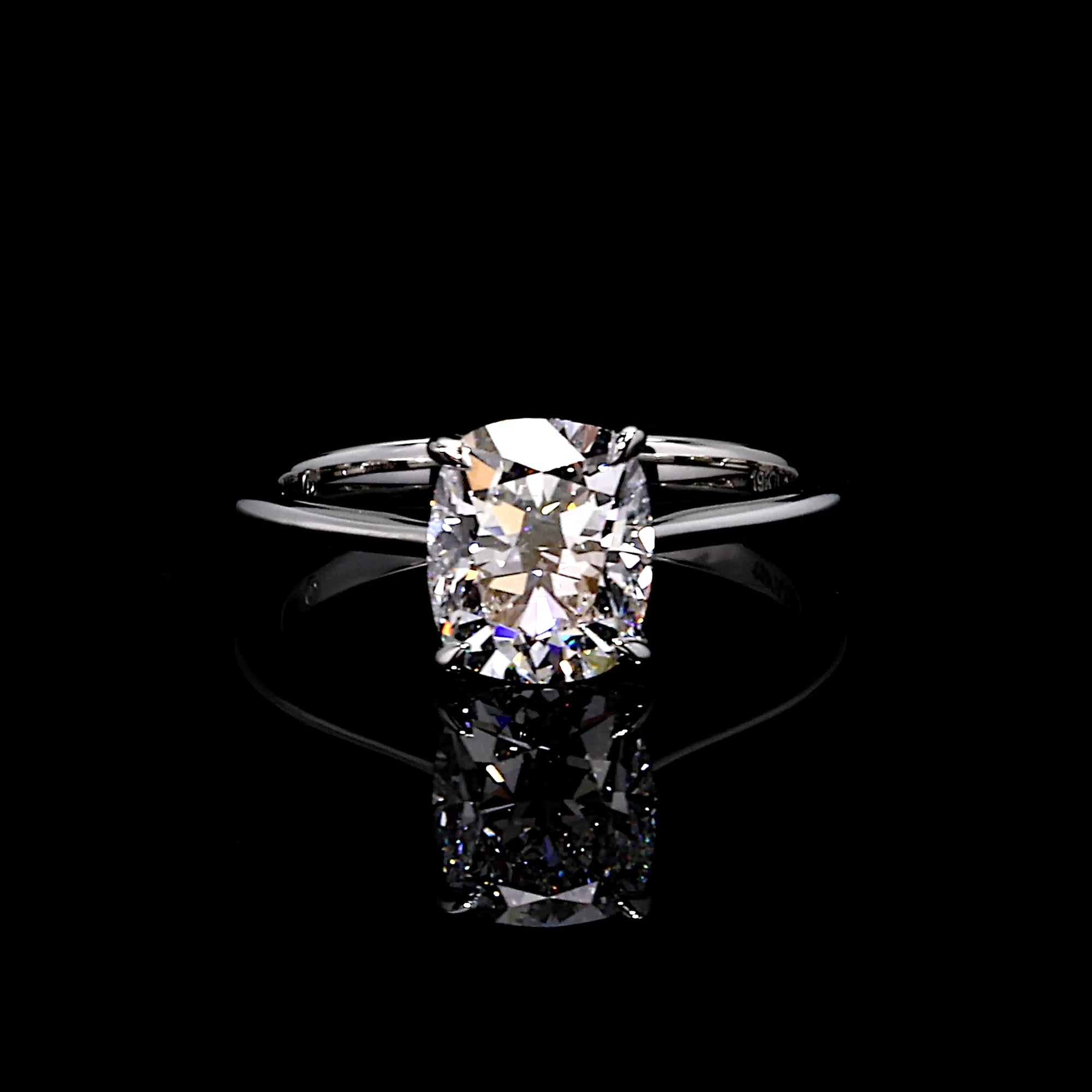 Chelsea Cushion Solitaire Lab Diamond Engagement Ring