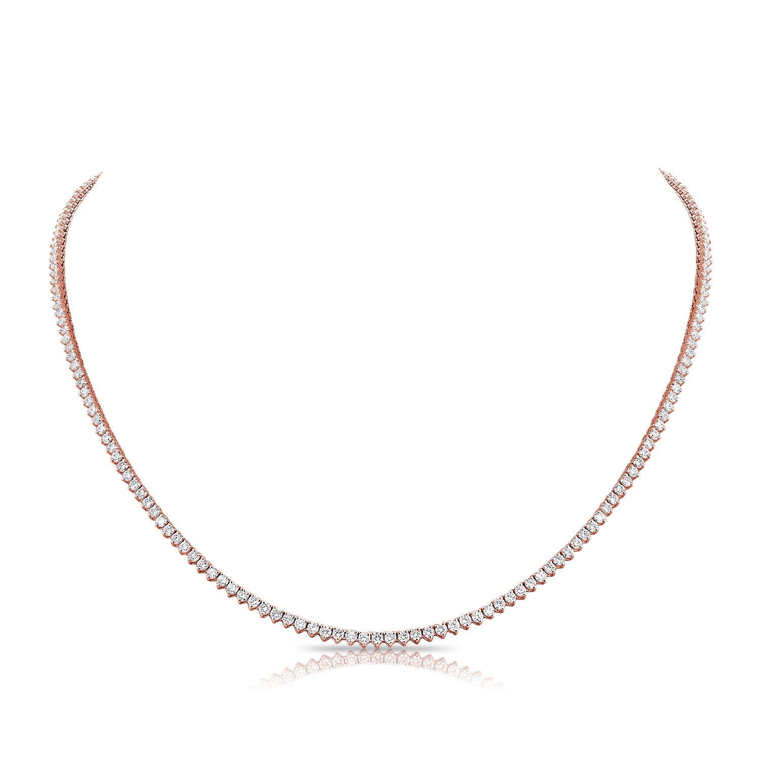 3-Prong Diamond Tennis Necklace
