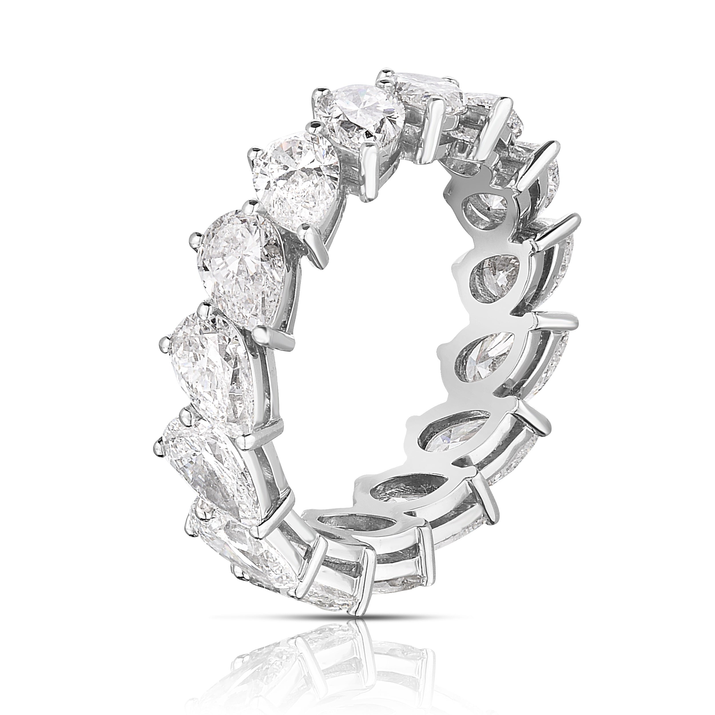 Pear Shape Slanted Eternity Band