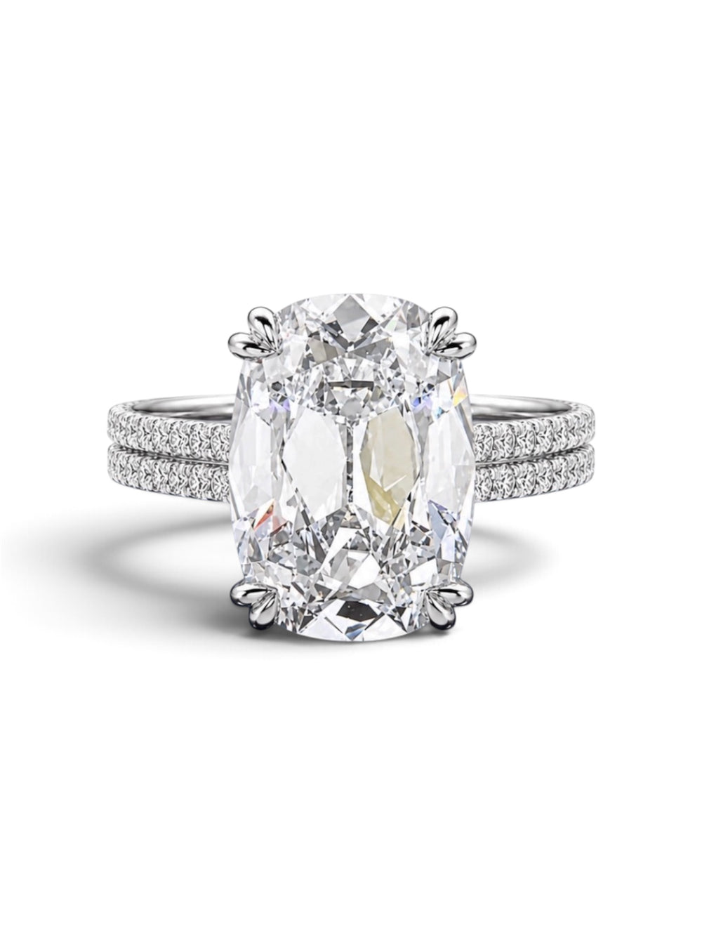 Aurora Double Band – 5ct Old Miner Elongated Cushion