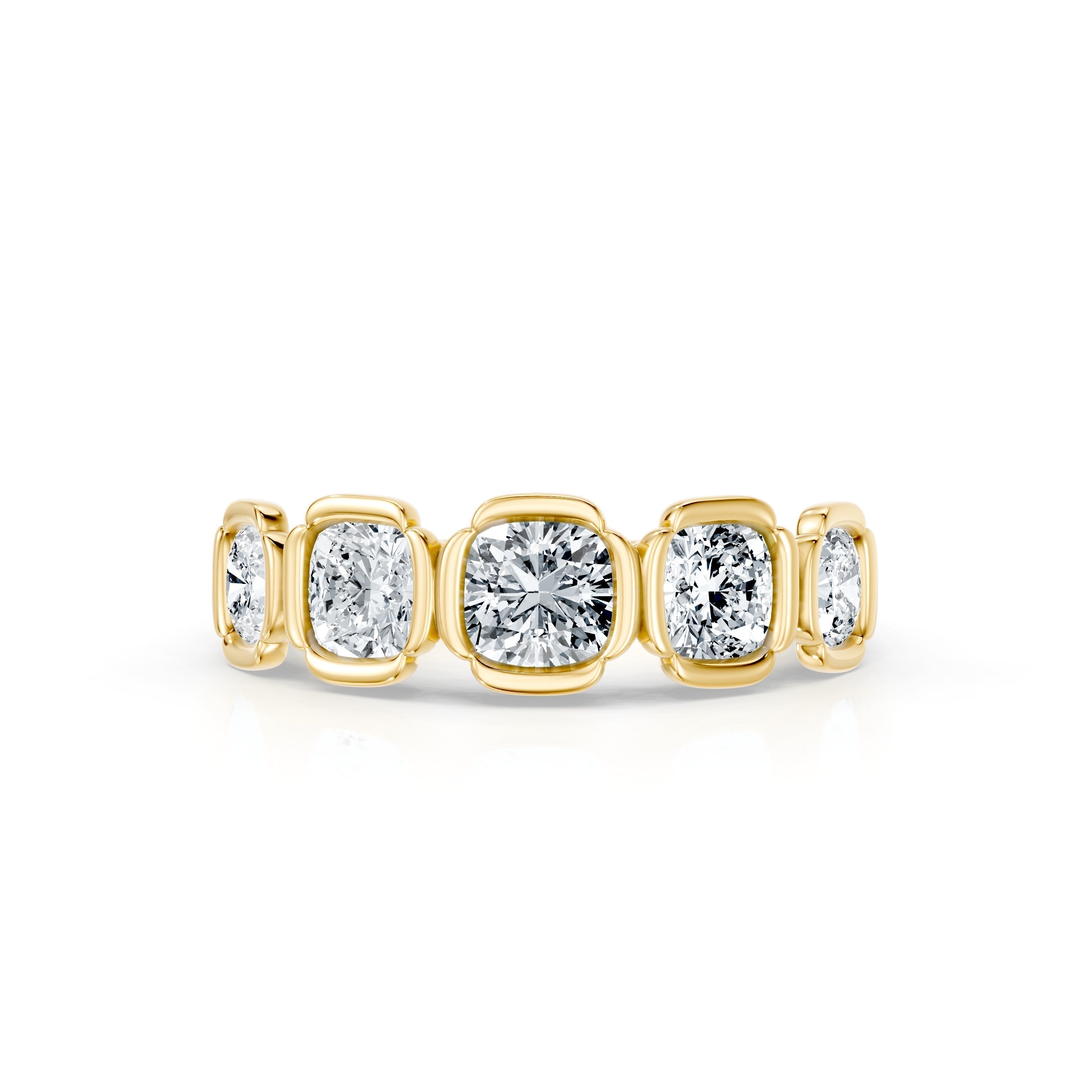Dorée 5-Stone Lab Diamond Cushion Band
