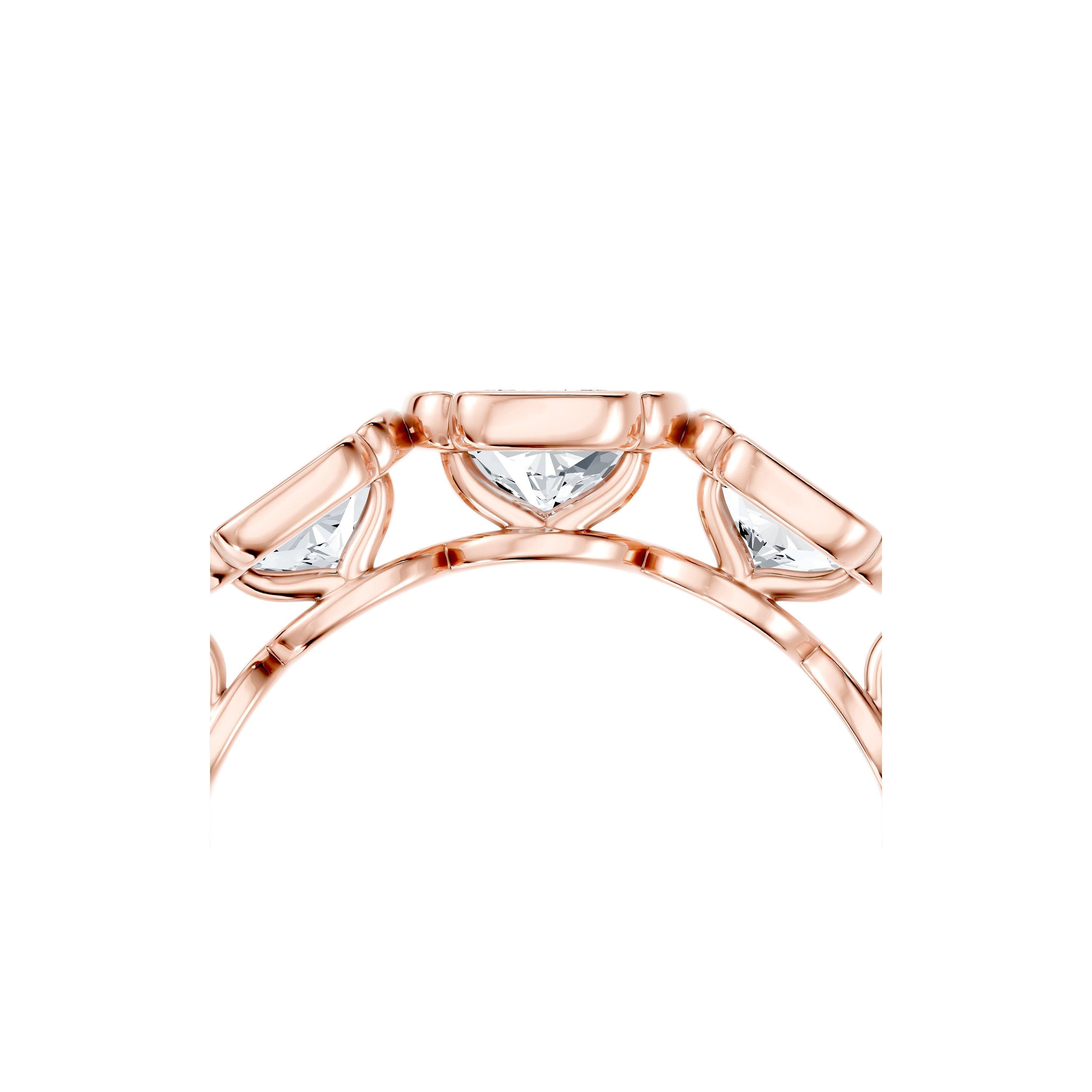Dorée 5-Stone Lab Diamond Cushion Band