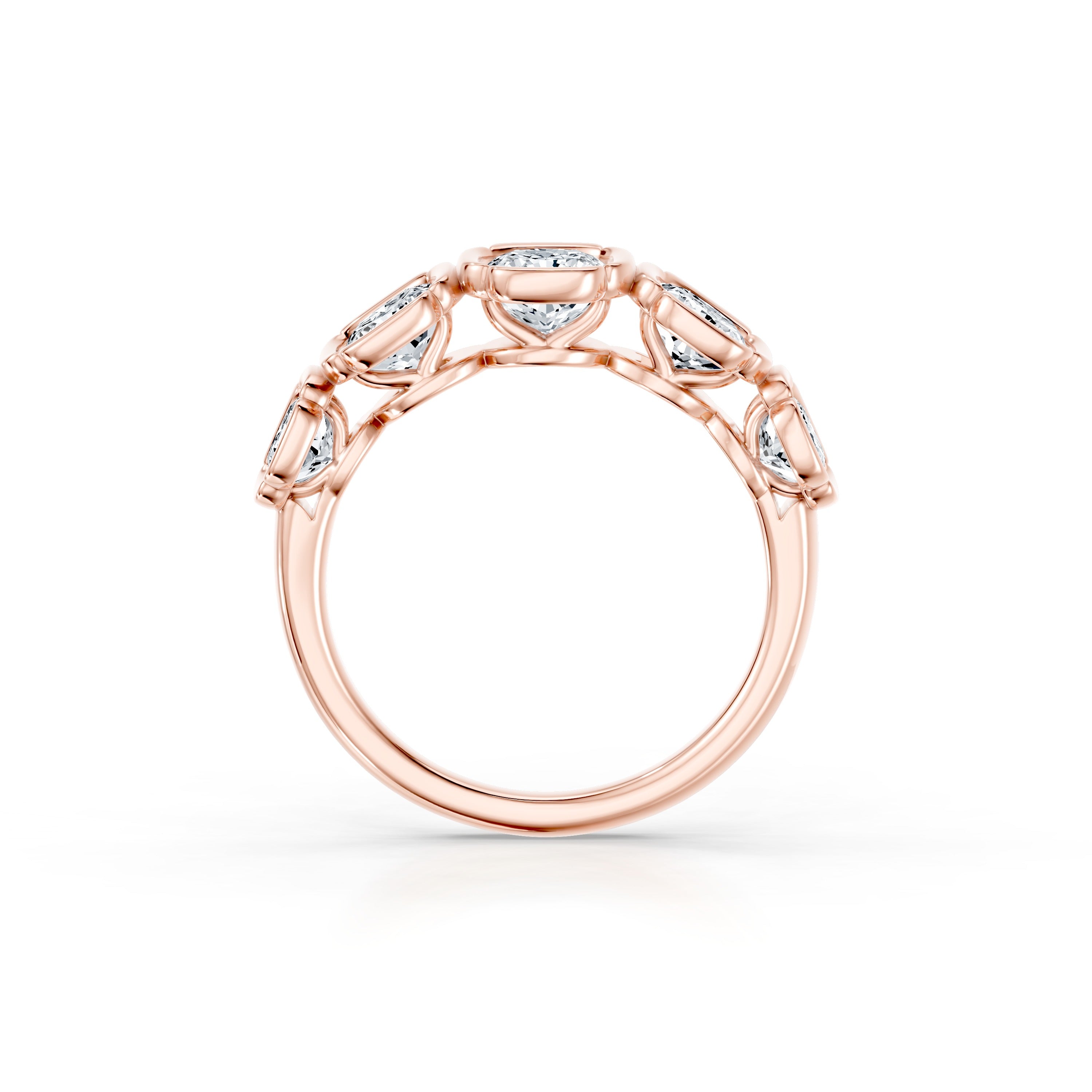 Dorée 5-Stone Lab Diamond Cushion Band