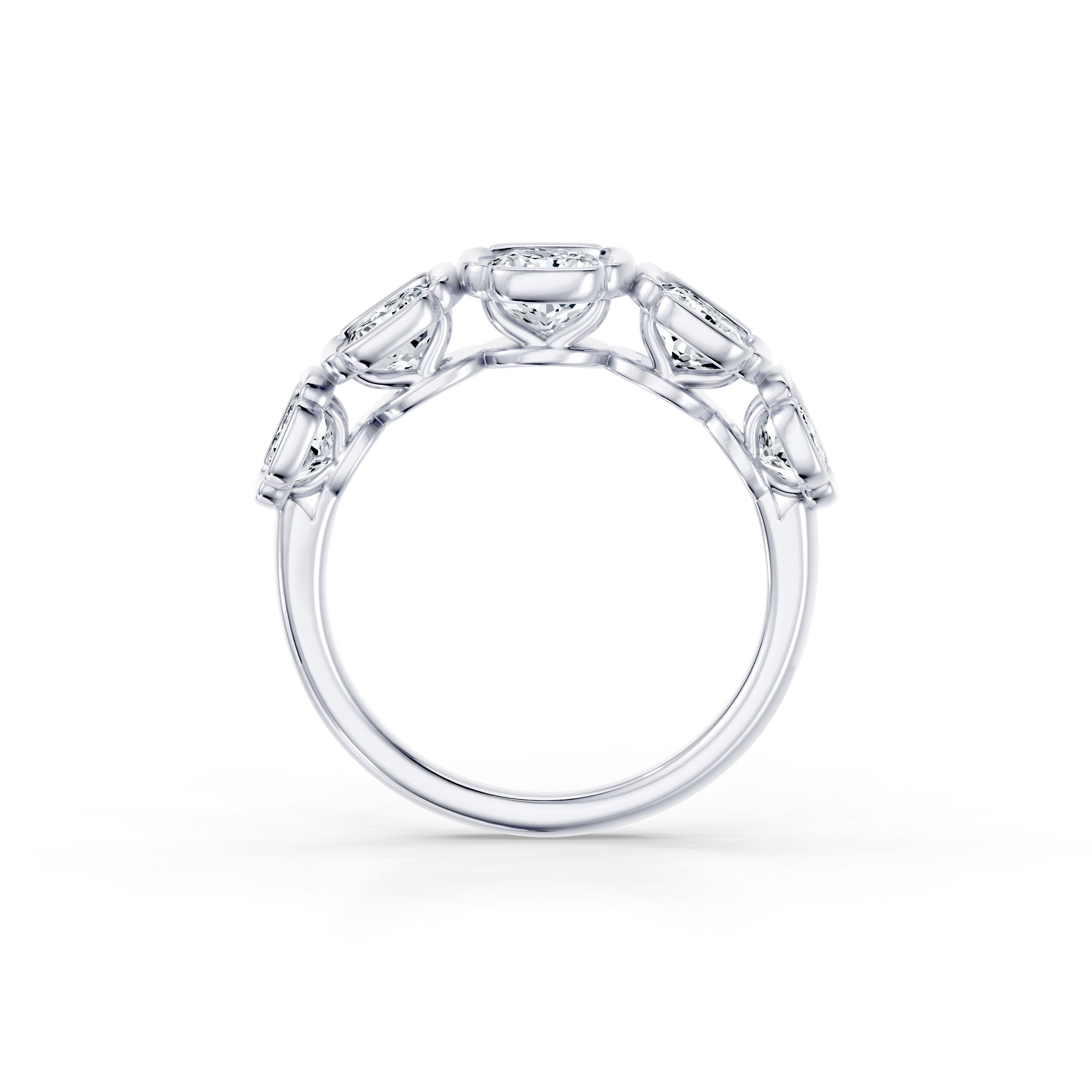 Dorée 5-Stone Lab Diamond Cushion Band