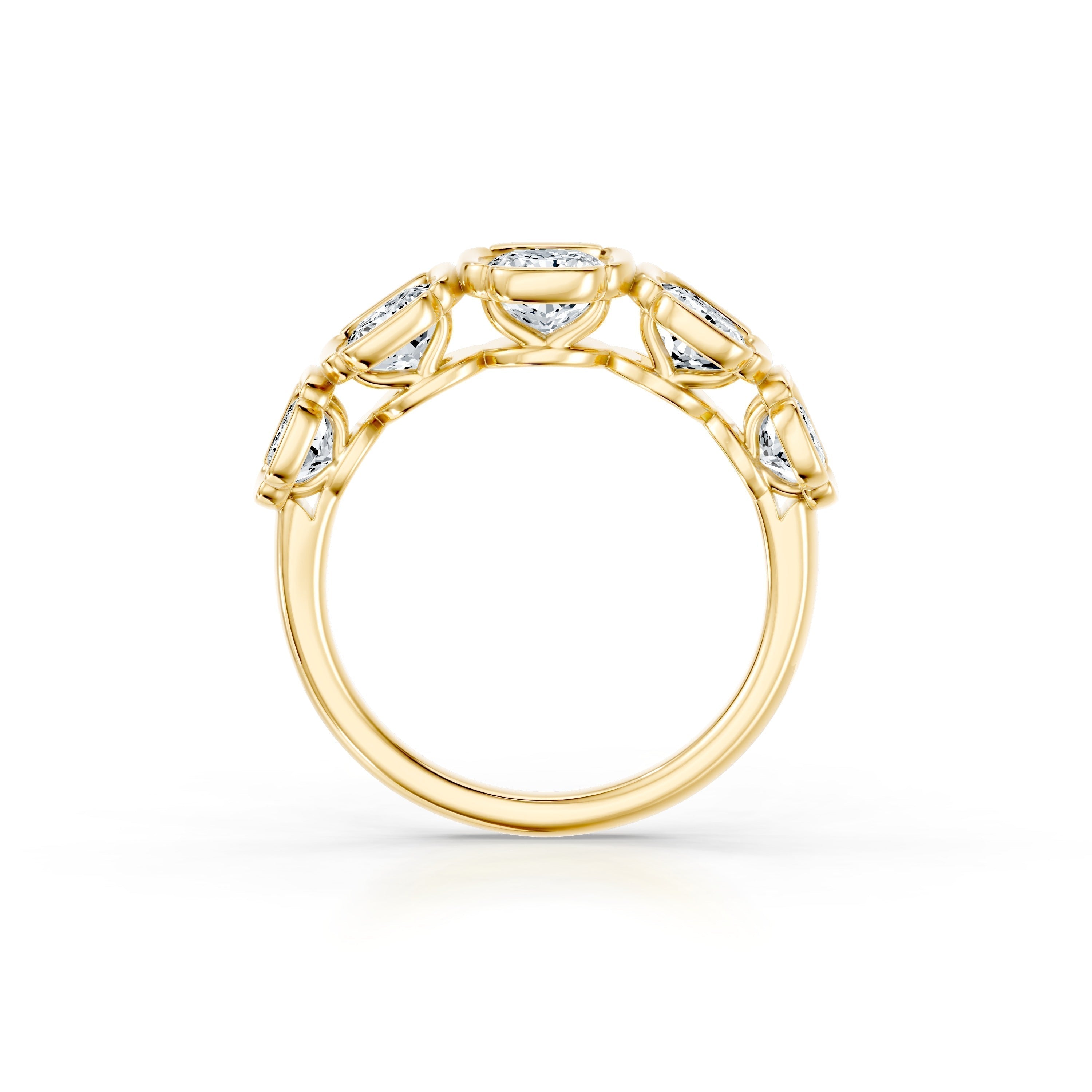 Dorée 5-Stone Lab Diamond Cushion Band