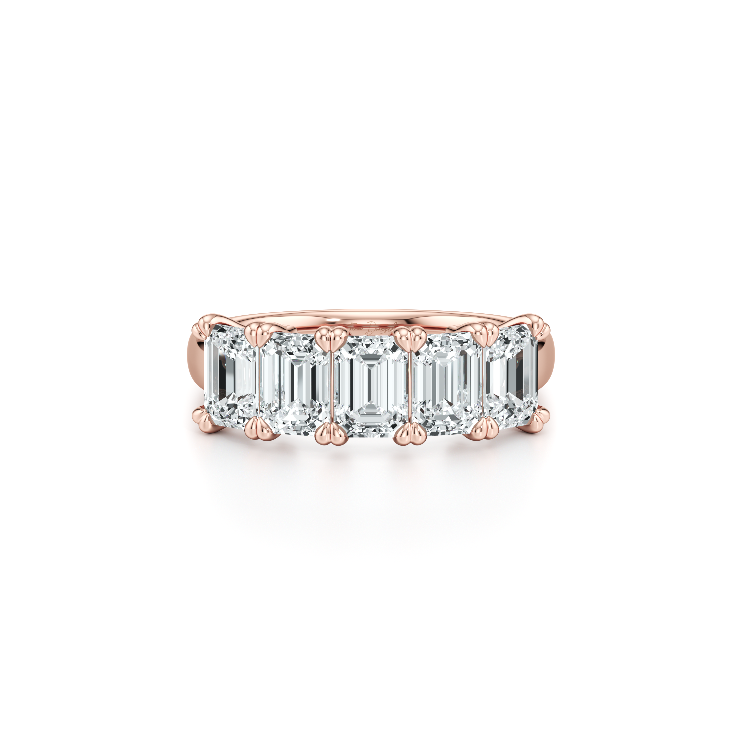 Elle 5-Stone Emerald Lab Diamond Band