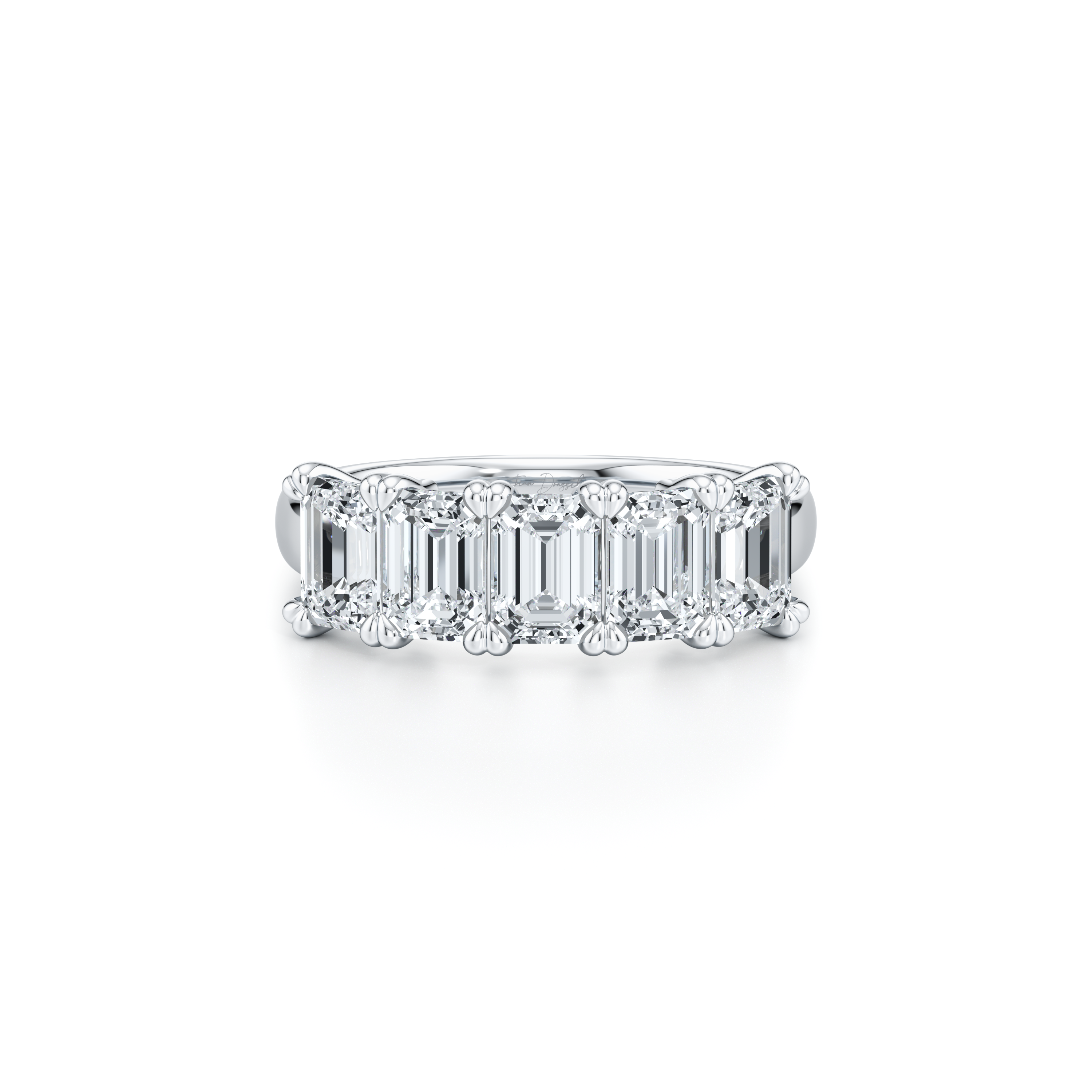 Elle 5-Stone Emerald Lab Diamond Band