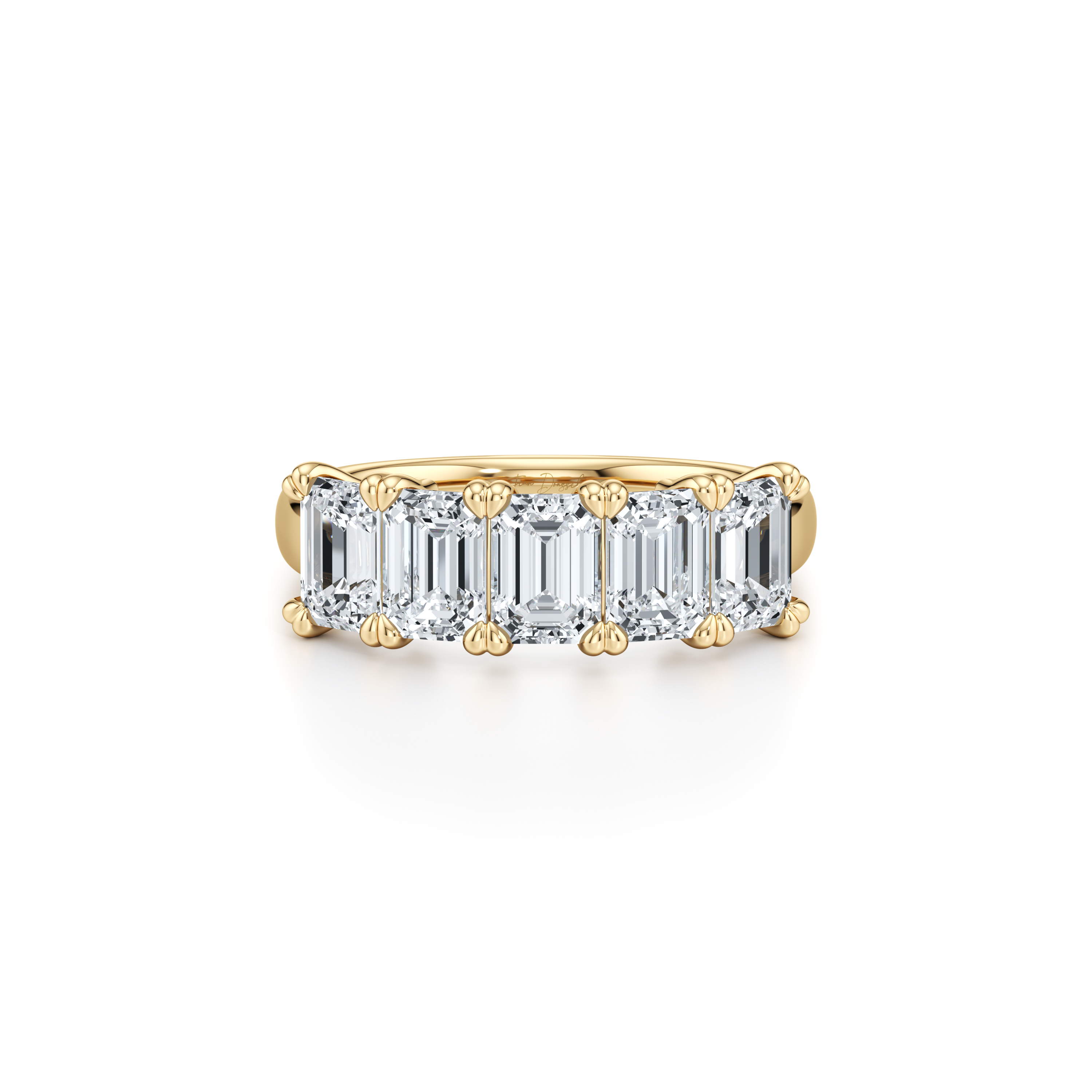 Elle 5-Stone Emerald Lab Diamond Band