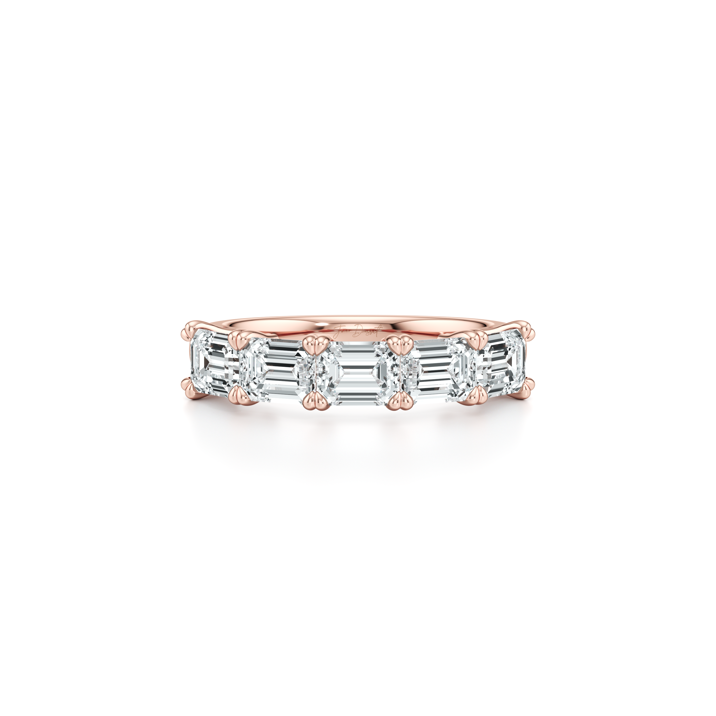 Elle 5-Stone East-West Emerald Lab Diamond Band