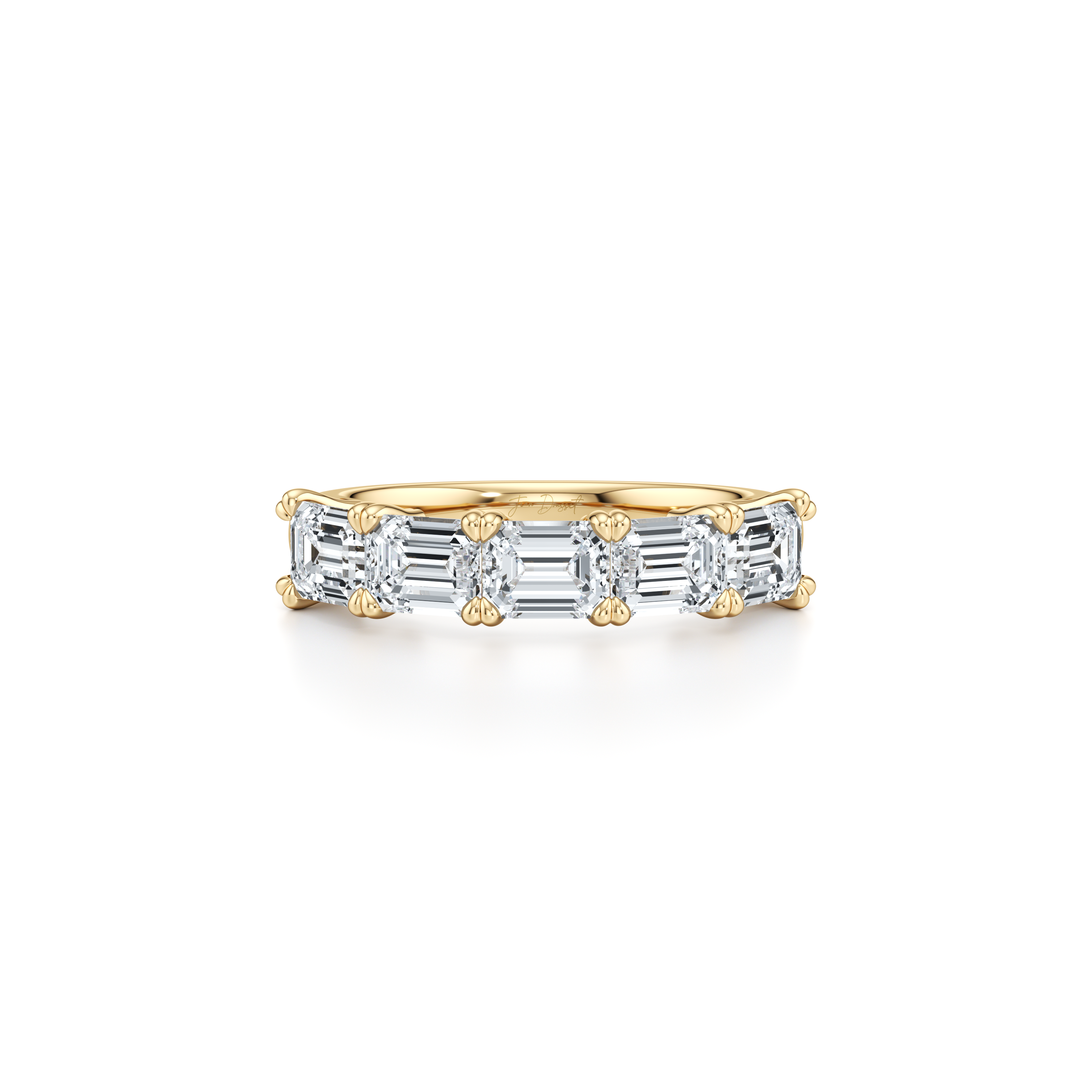 Elle 5-Stone East-West Emerald Lab Diamond Band