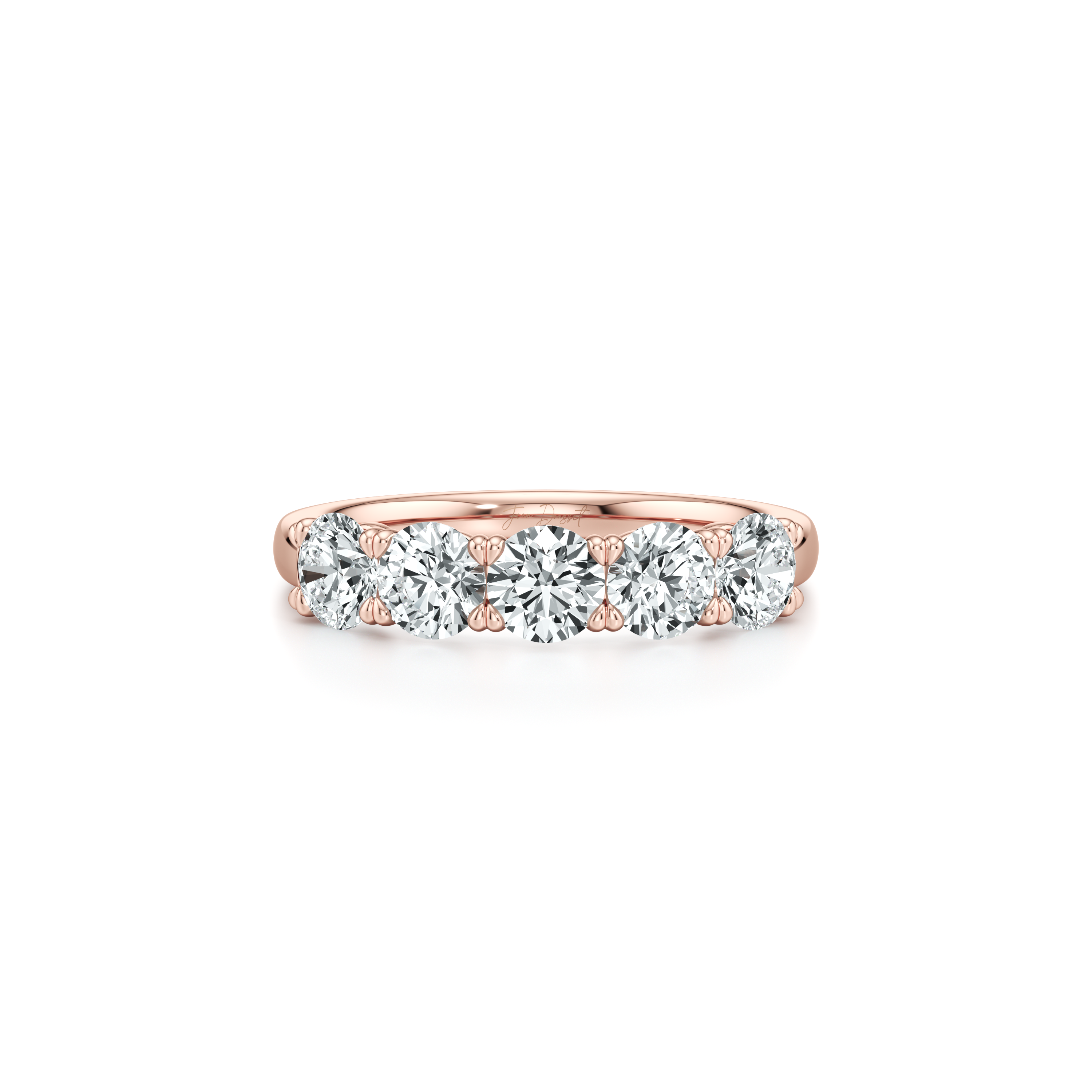 Elle 5-Stone Round Brilliant Lab Diamond Band