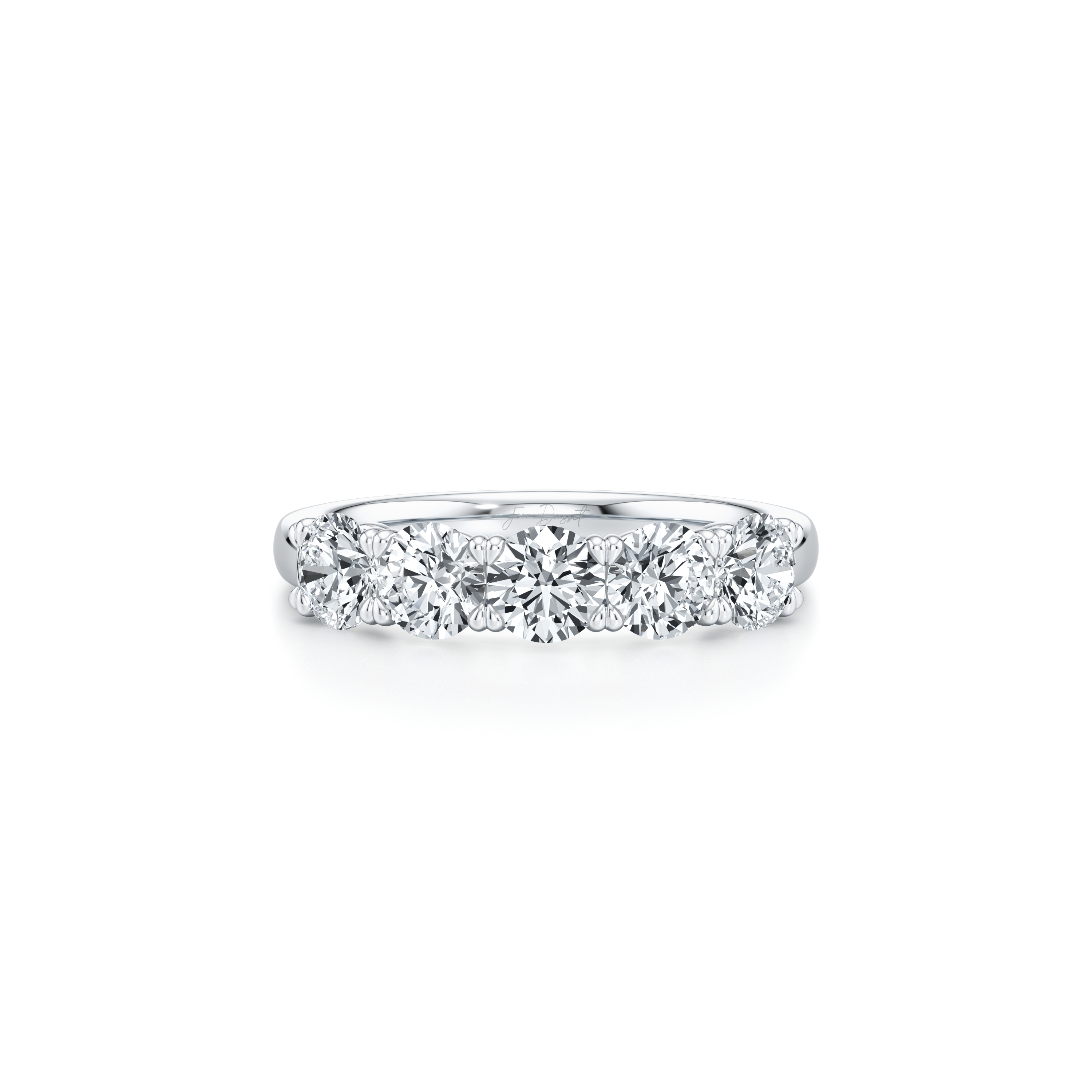 Elle 5-Stone Round Brilliant Lab Diamond Band