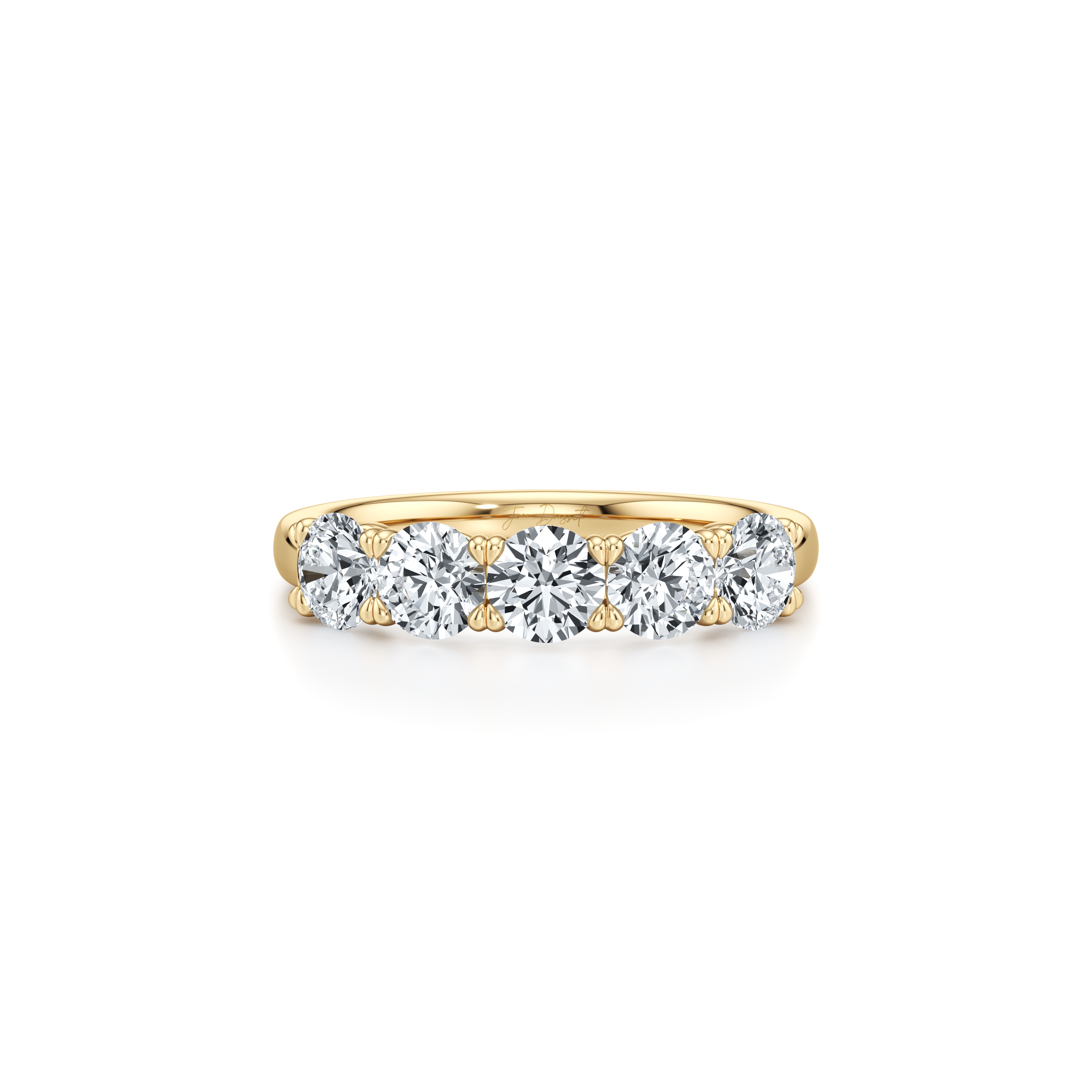 Elle 5-Stone Round Brilliant Lab Diamond Band