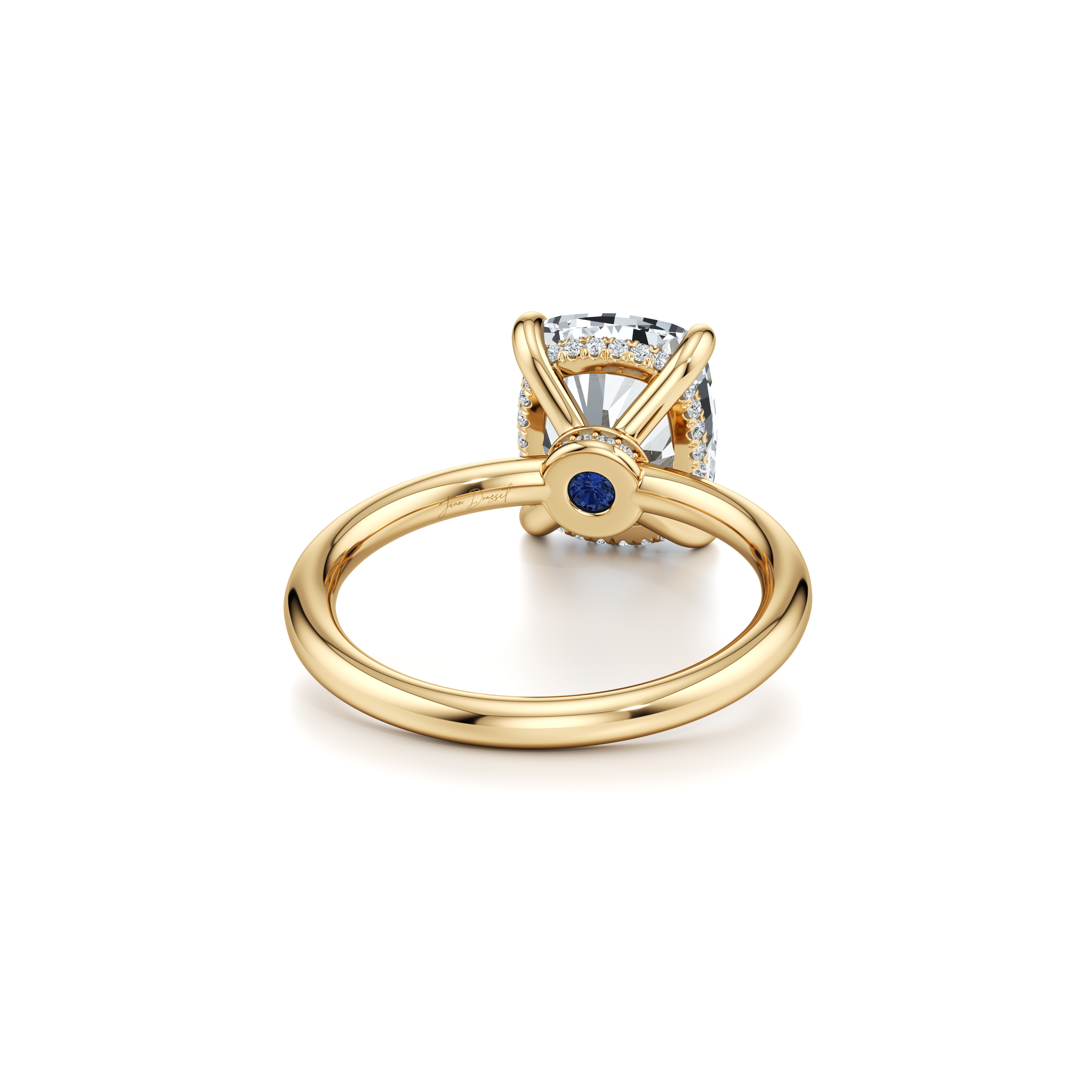 Audrey Cushion Shape Solitaire Lab Diamond Engagement Ring