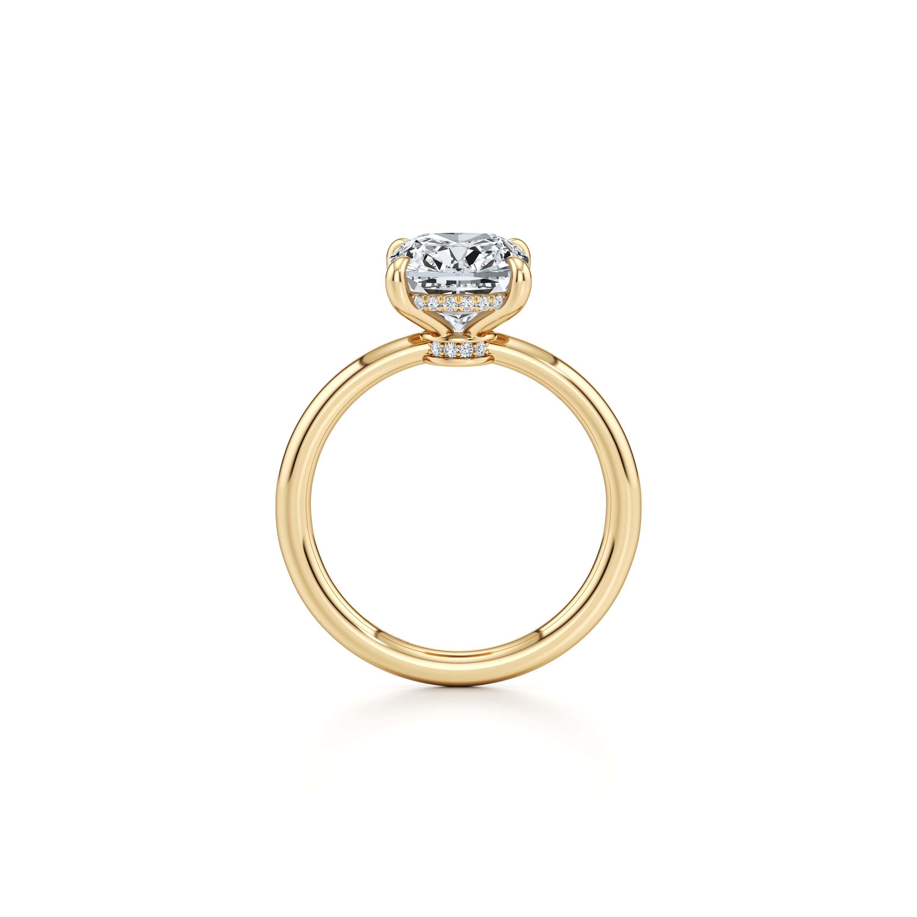 Audrey Cushion Cut Solitaire Lab Diamond Engagement Ring