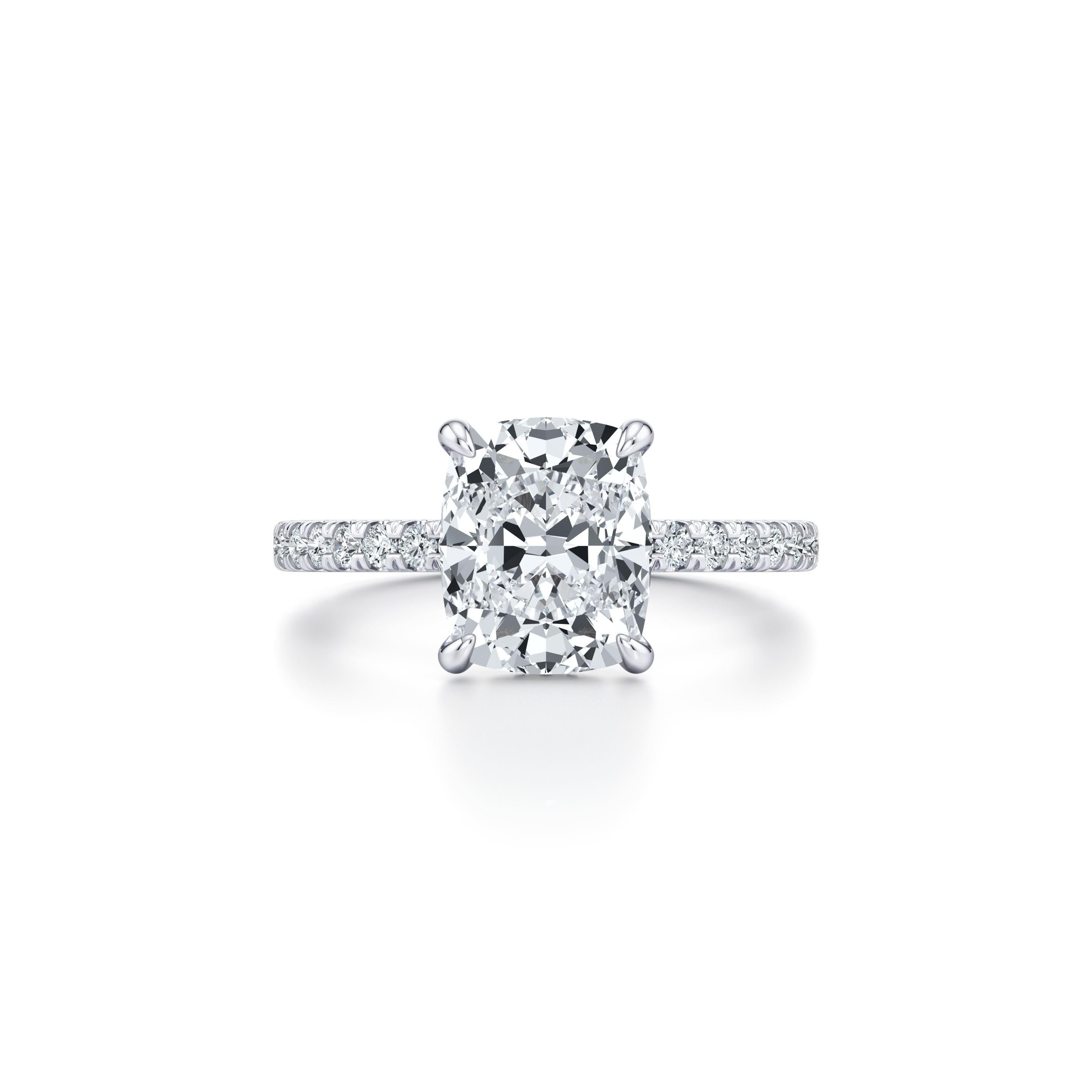 Precious Metal:Platinum;Cut Shape:Elongated Cushion