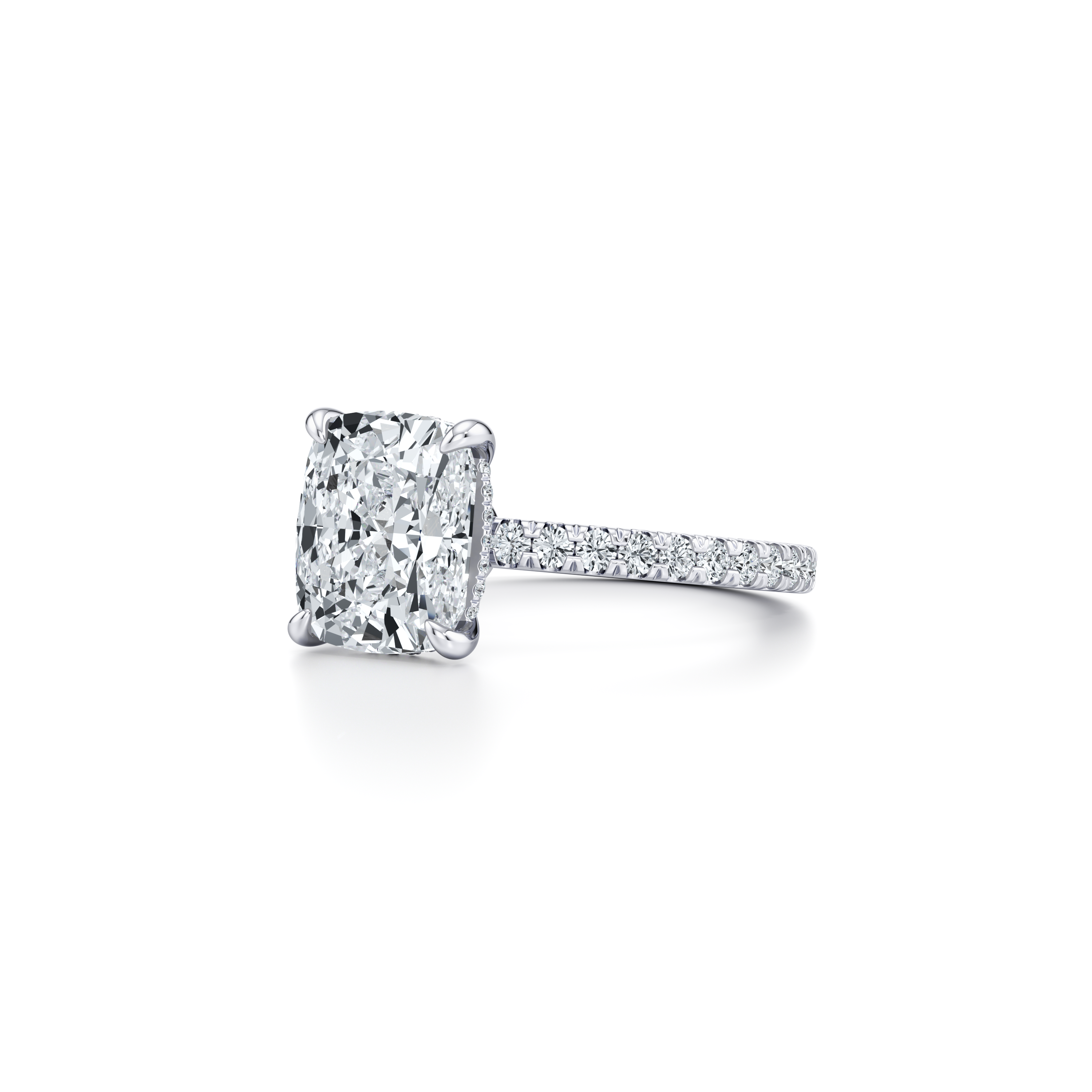 Audrey Elongated Cushion Solitaire Lab Diamond Engagement Ring