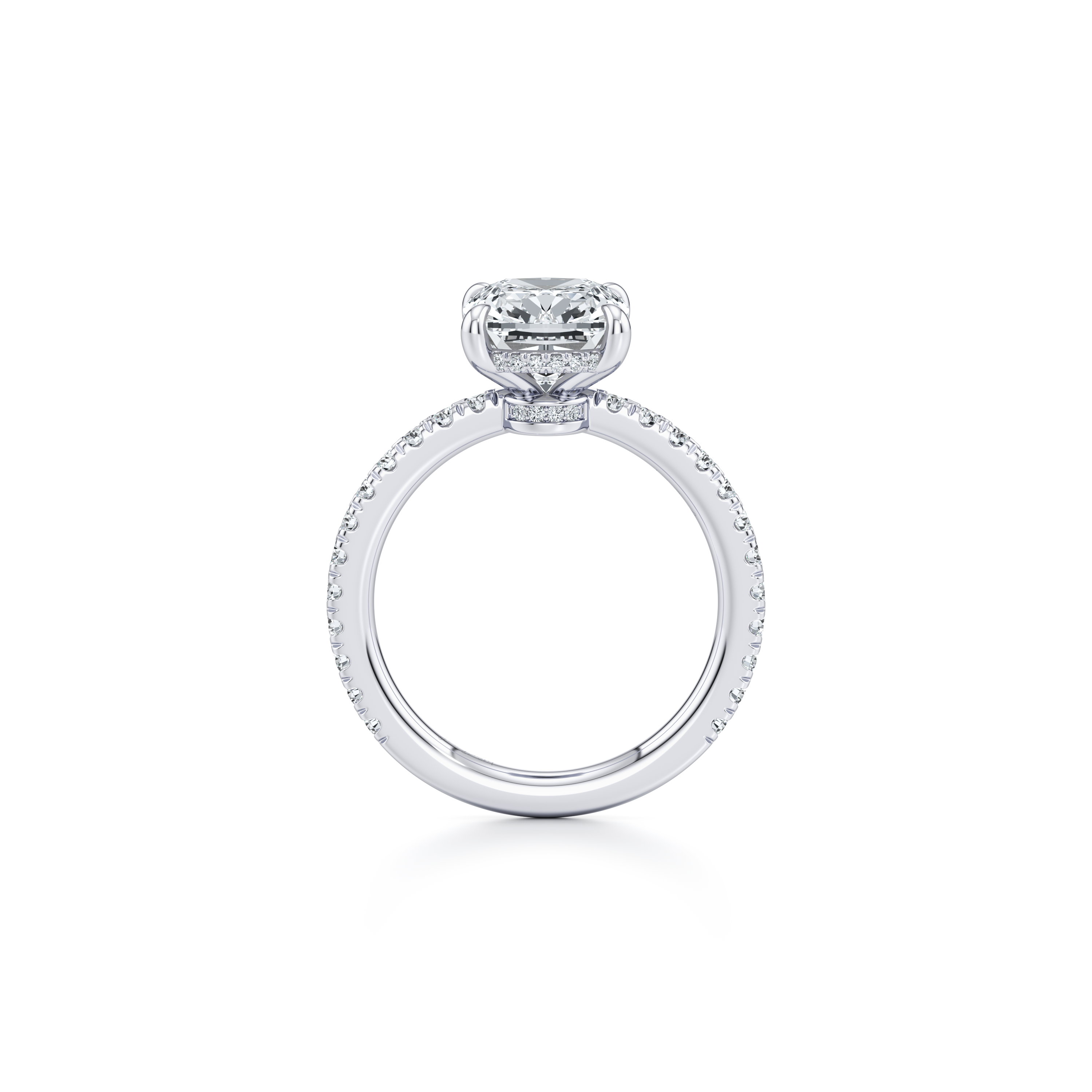 Audrey Elongated Cushion Solitaire Lab Diamond Engagement Ring