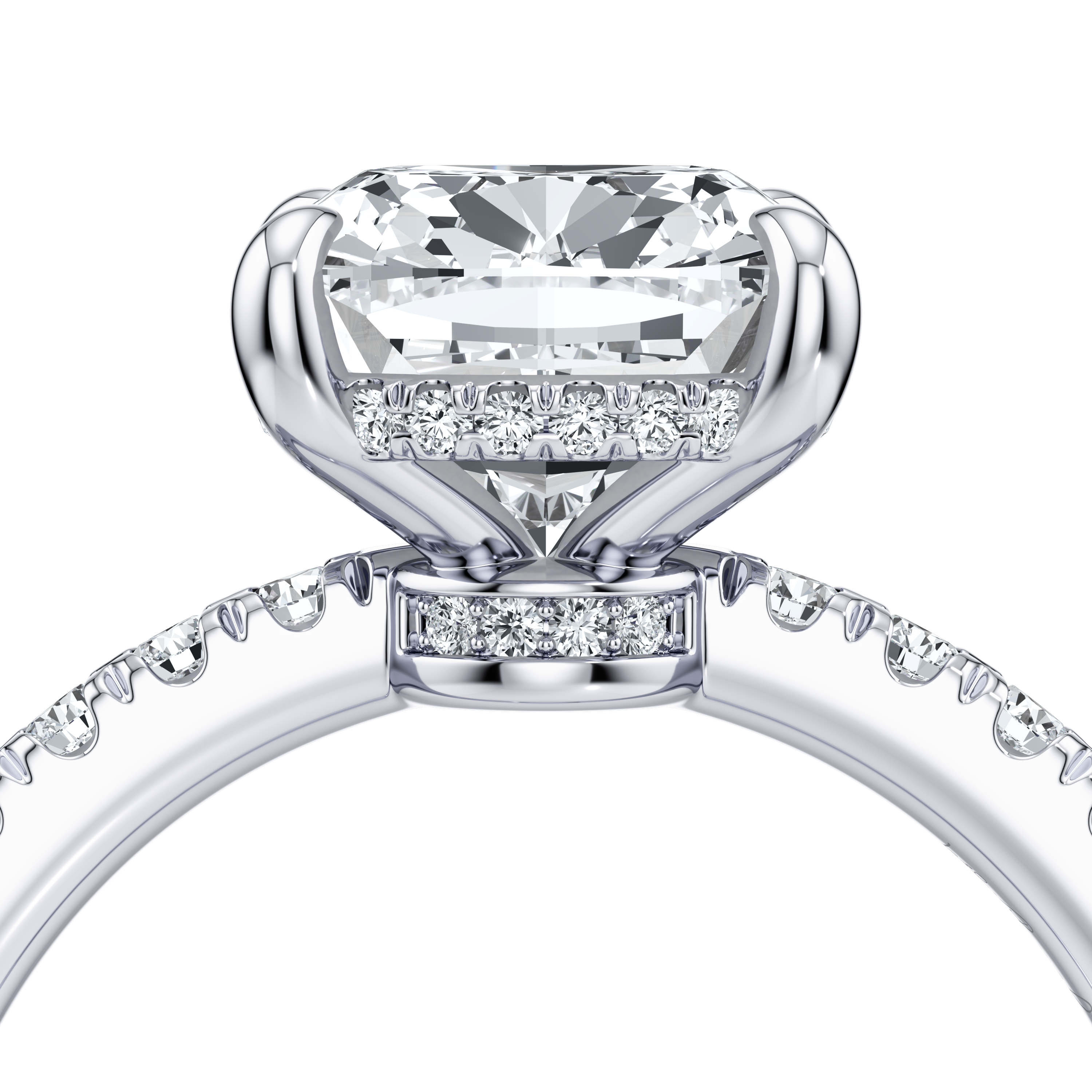 Audrey Cushion Solitaire Lab Diamond Engagement Ring