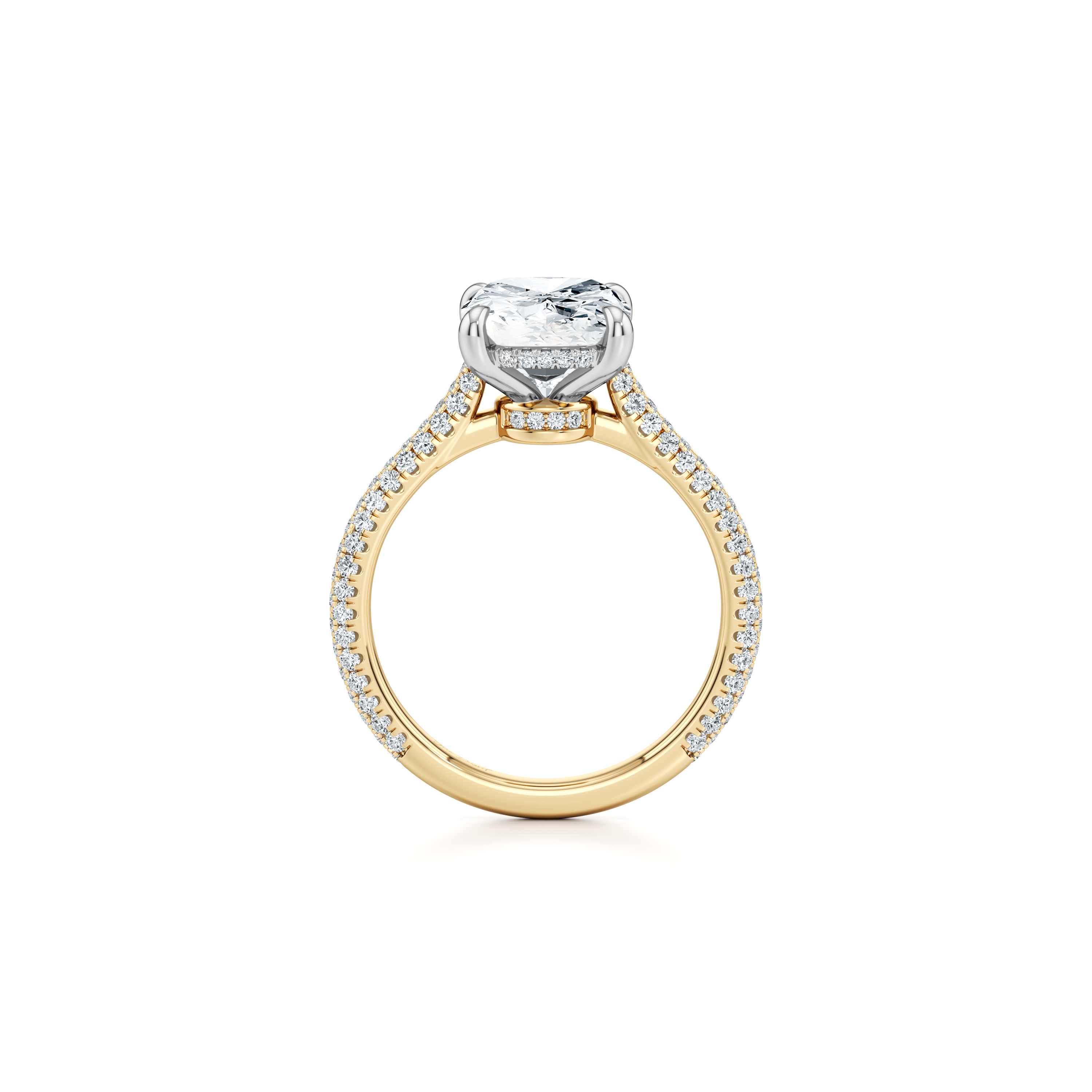 Chelsea Elongated Cushion Cut Solitaire Lab Diamond Engagement Ring