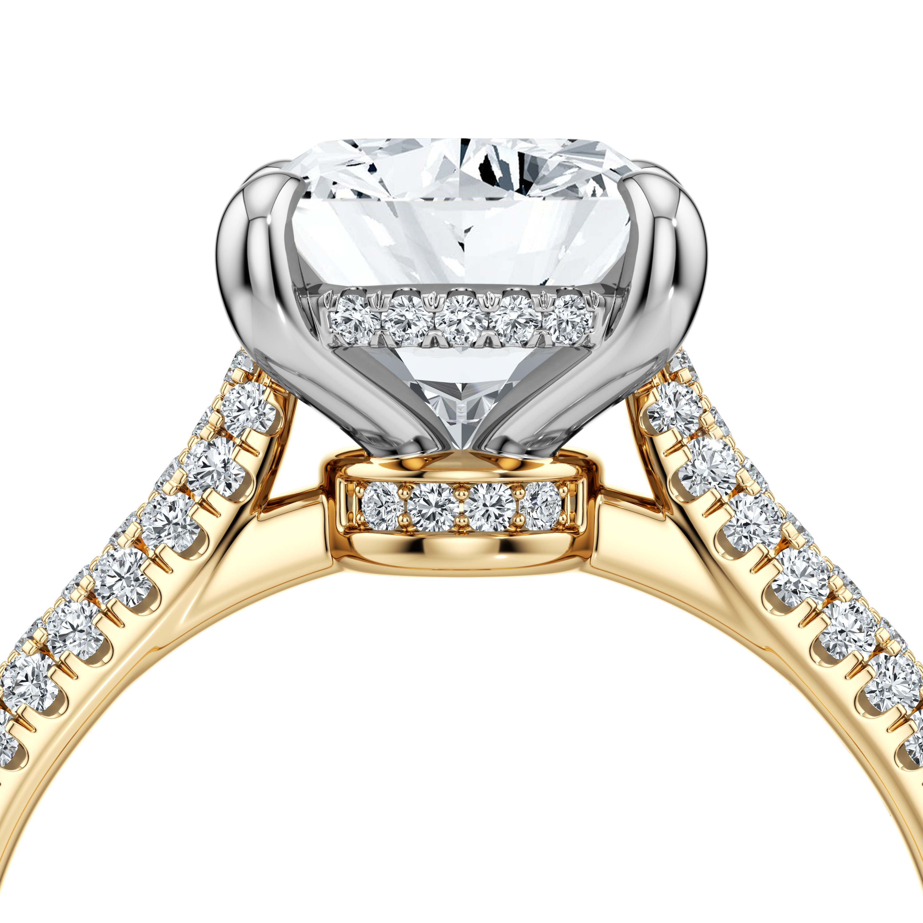 Chelsea Elongated Cushion Cut Solitaire Lab Diamond Engagement Ring