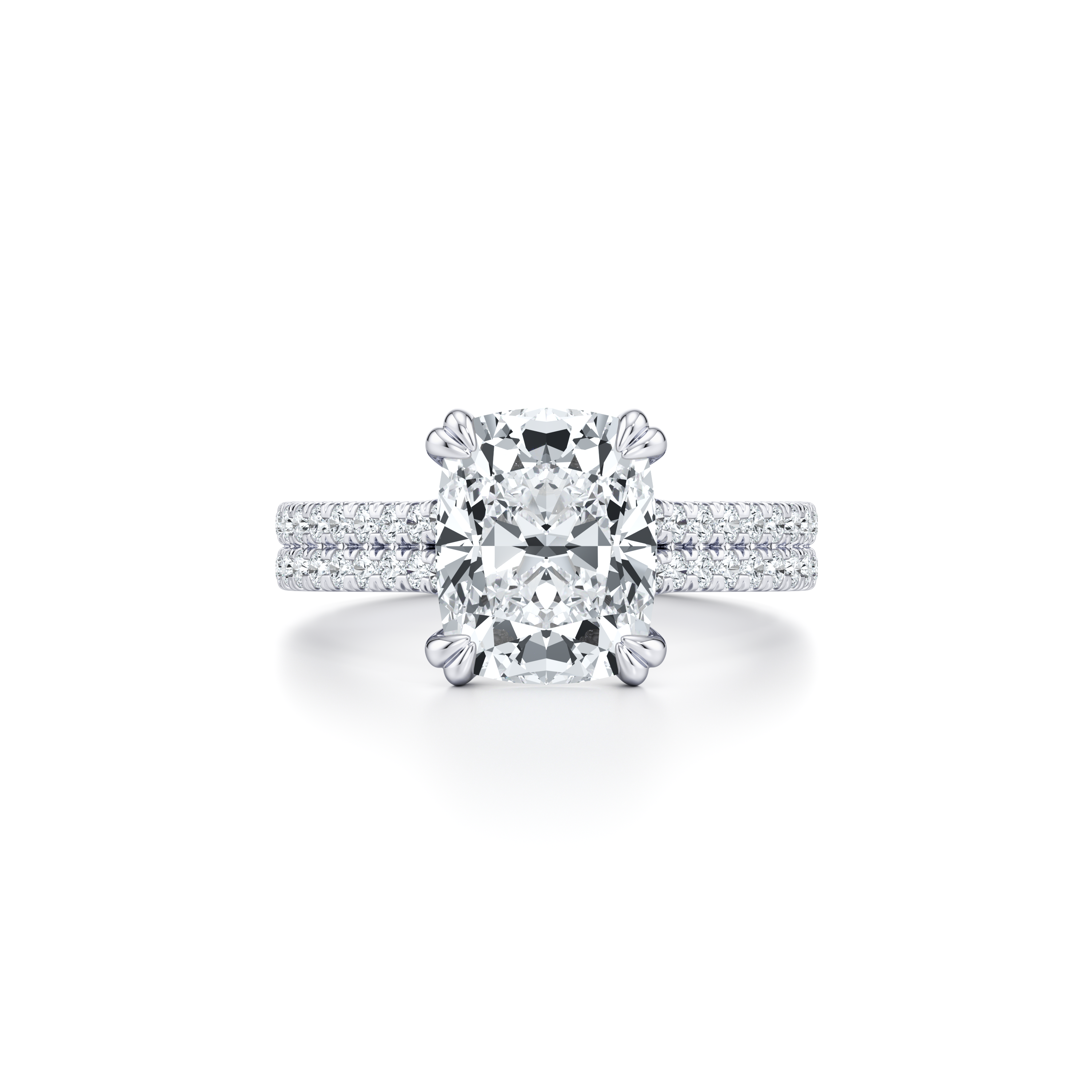 High Jewelry | Elle Antique Cushion Solitaire Lab Diamond Engagement Ring