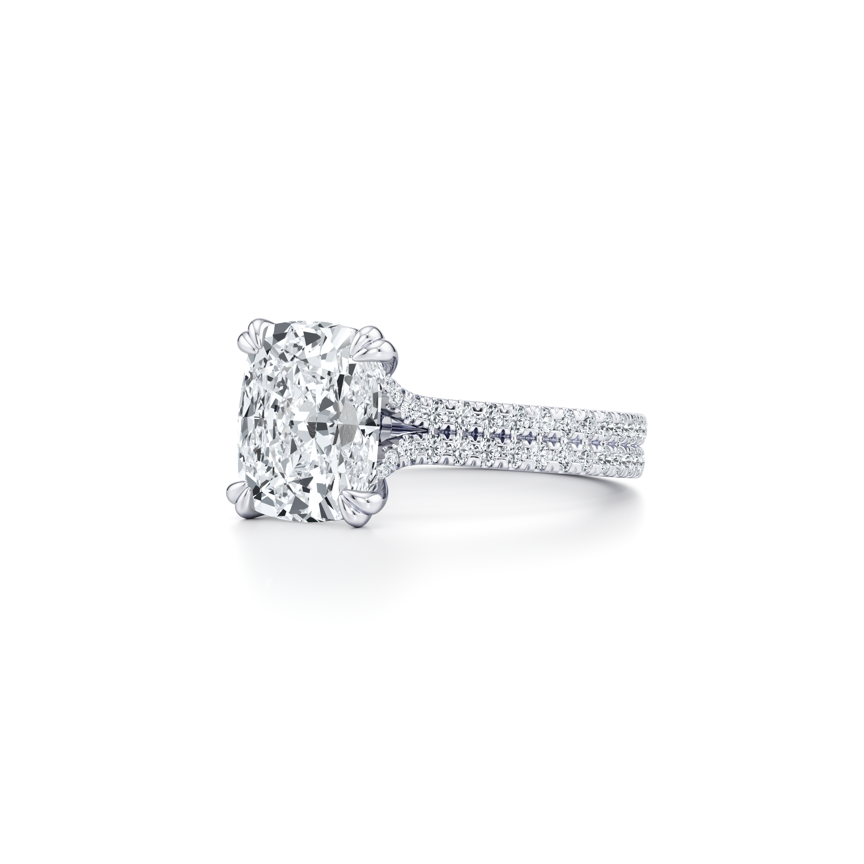 High Jewelry | Elle Antique Cushion Solitaire Lab Diamond Engagement Ring