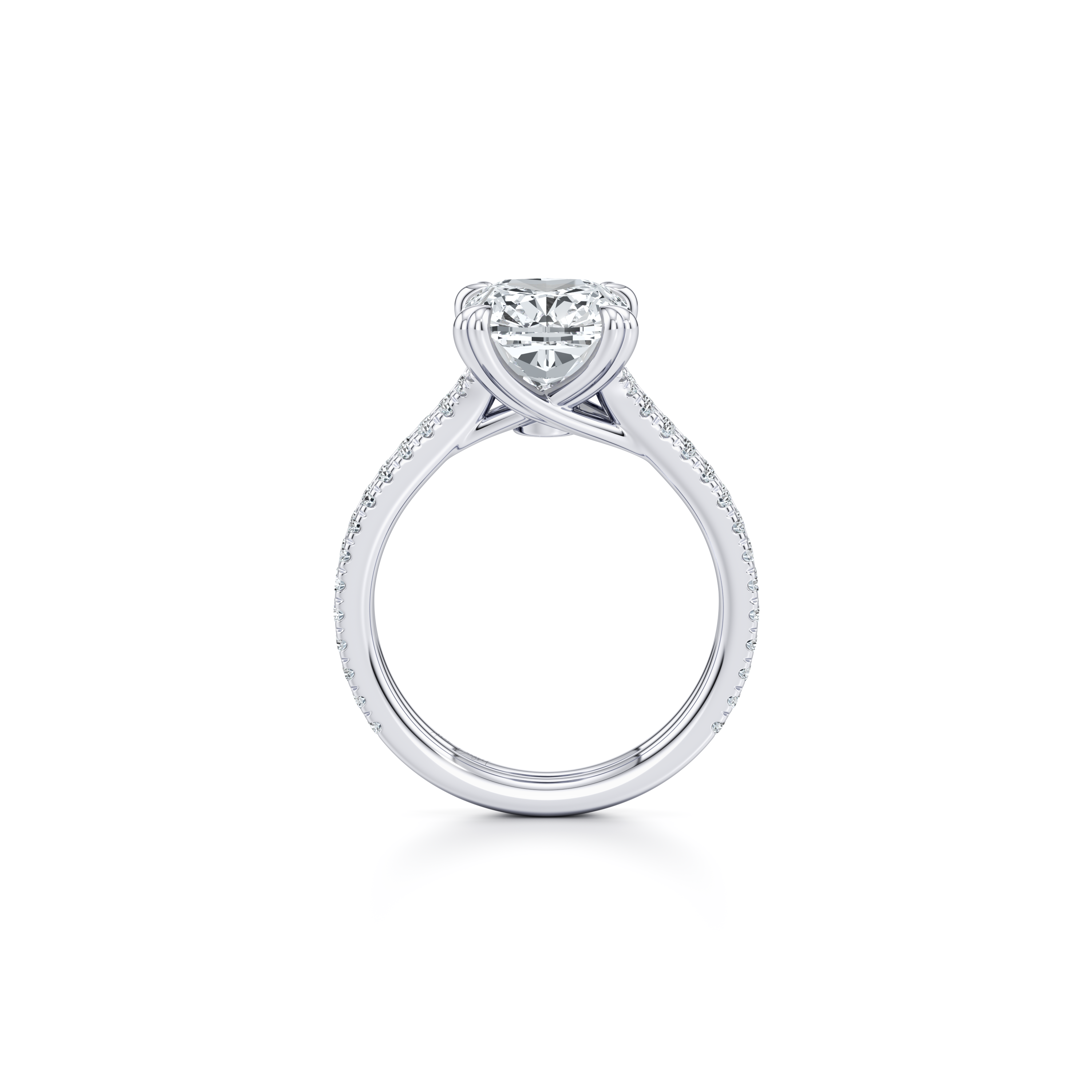 High Jewelry | Elle Antique Cushion Solitaire Lab Diamond Engagement Ring