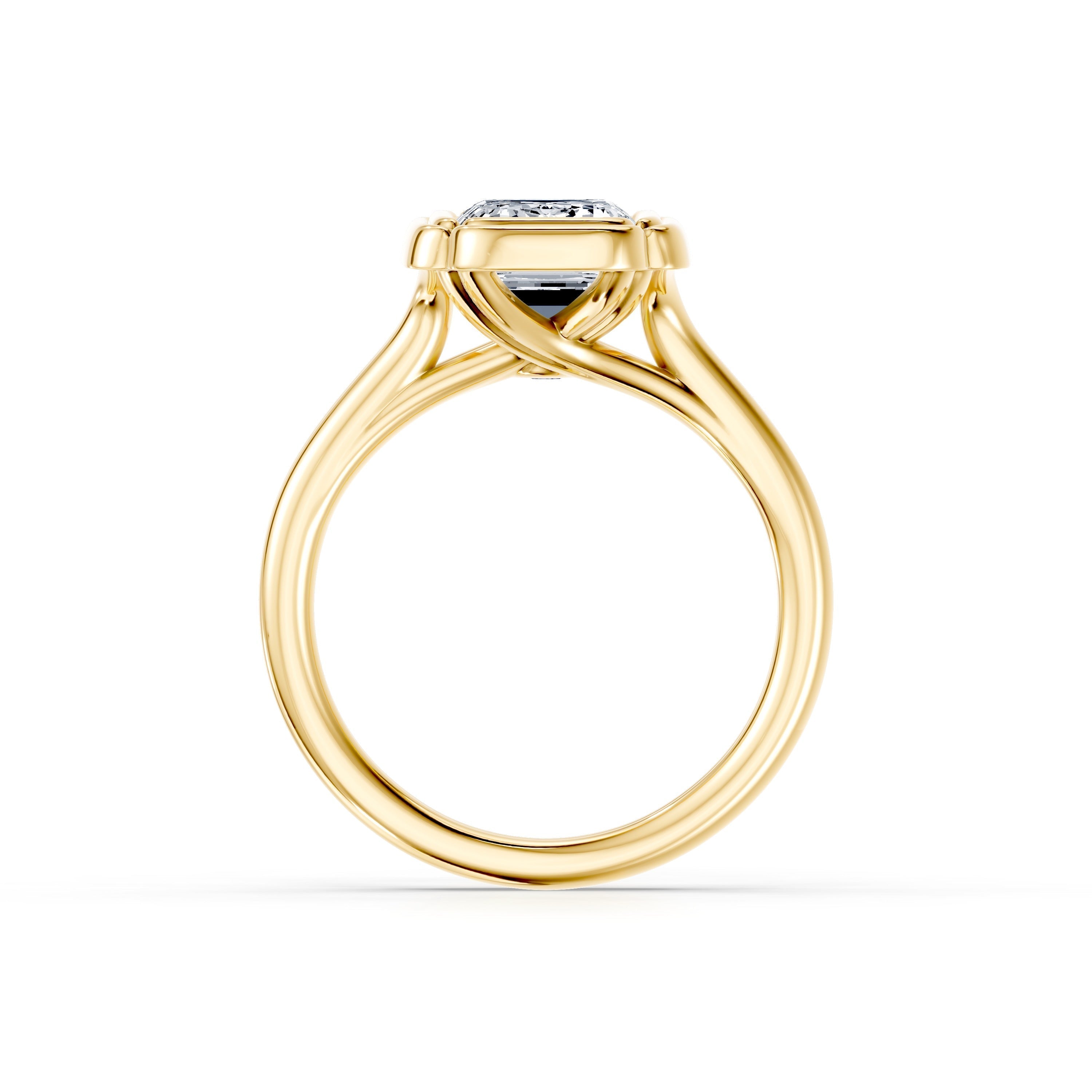 Dorée Emerald Cut Solitaire Lab Diamond Engagement Ring