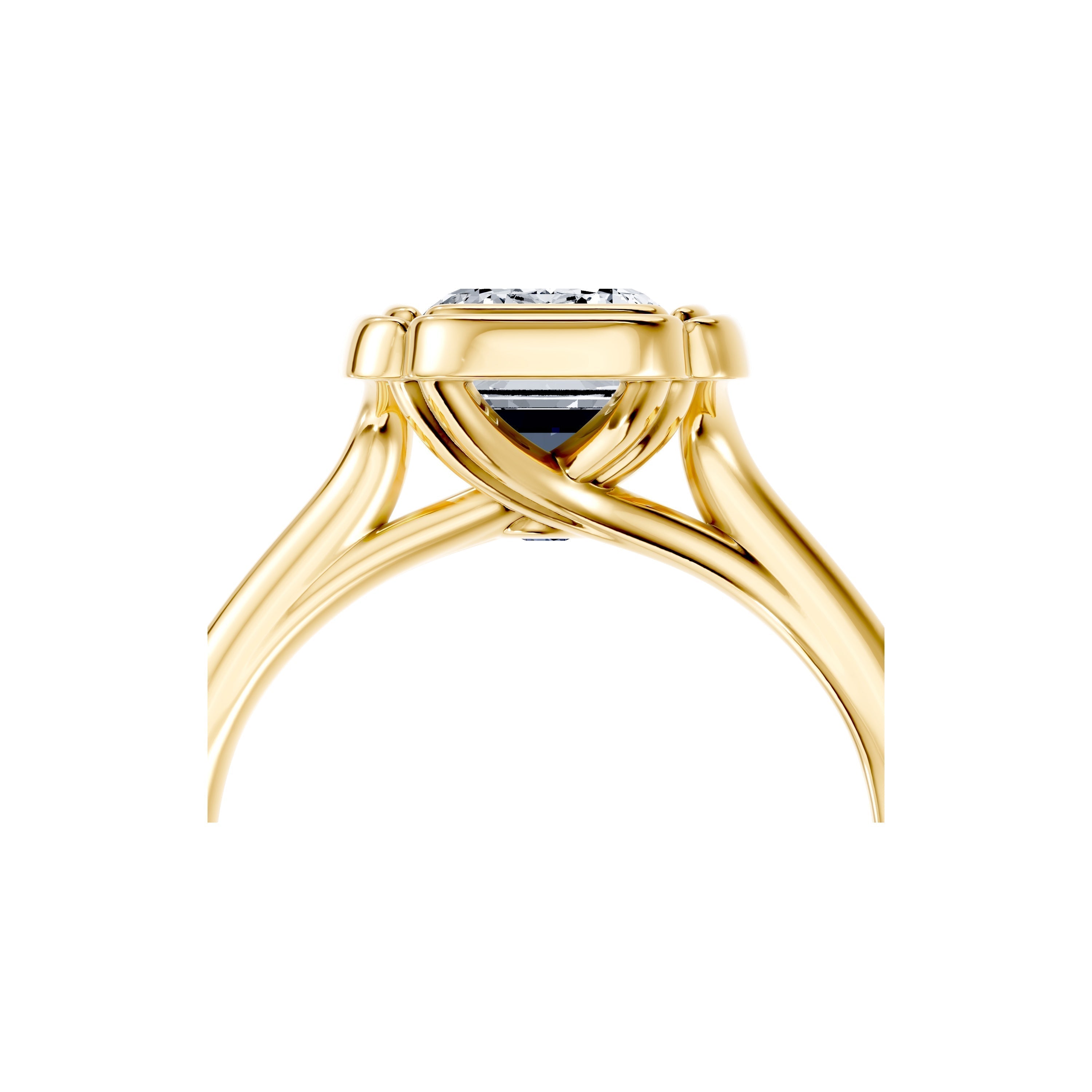 Dorée Emerald Cut Solitaire Lab Diamond Engagement Ring