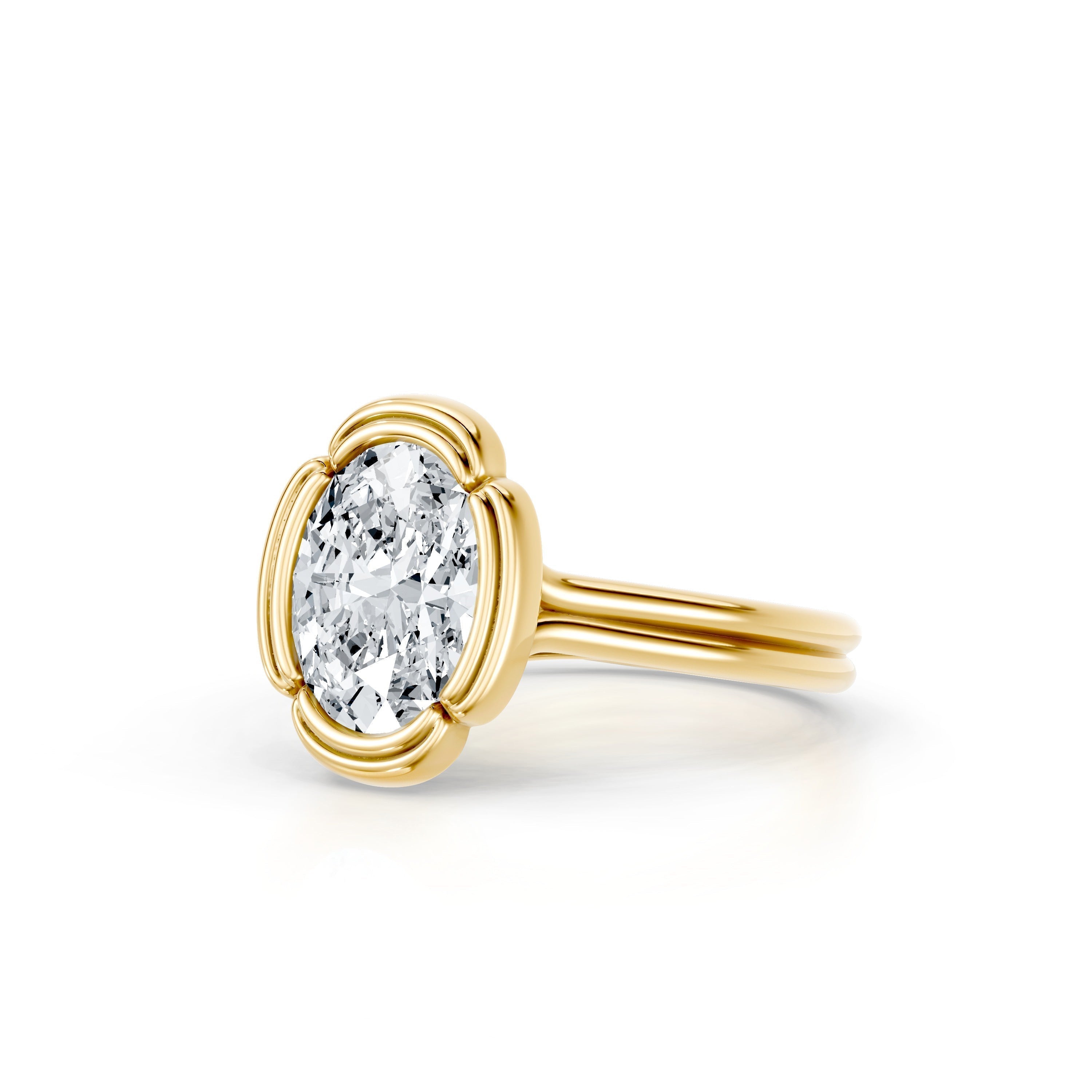 Dorée Oval Cut Solitaire Lab Diamond Engagement Ring