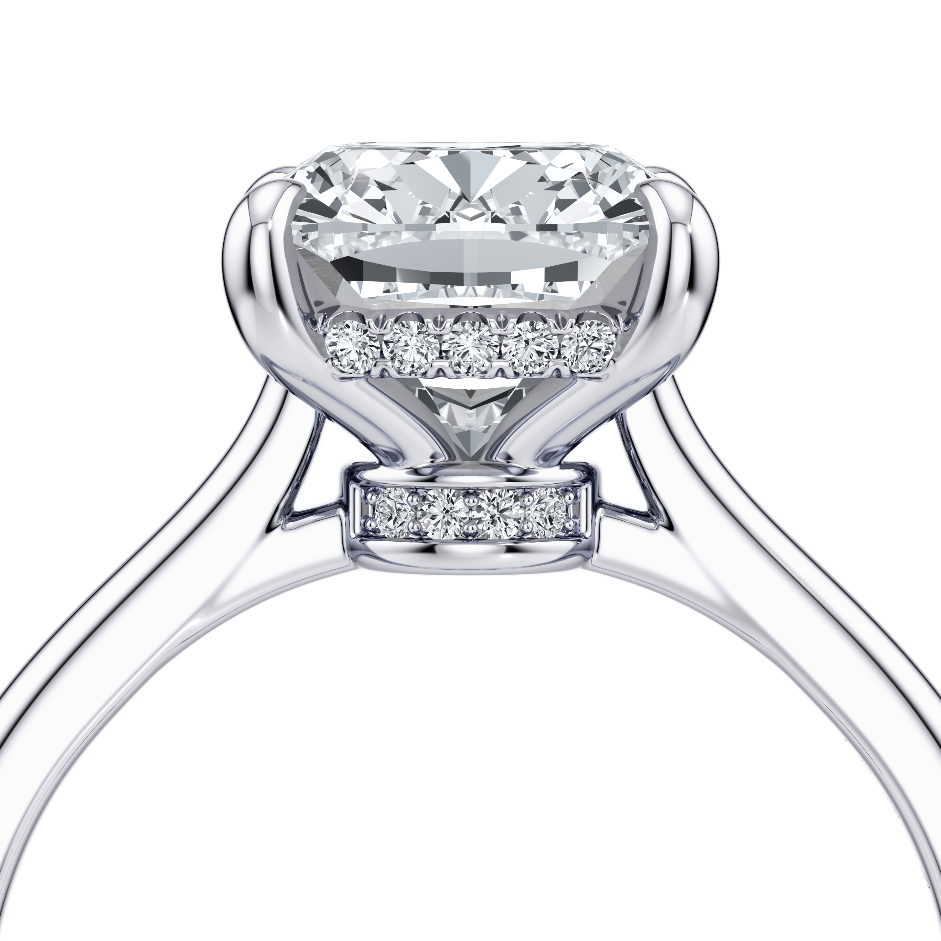 Chelsea Cushion Solitaire Lab Diamond Engagement Ring