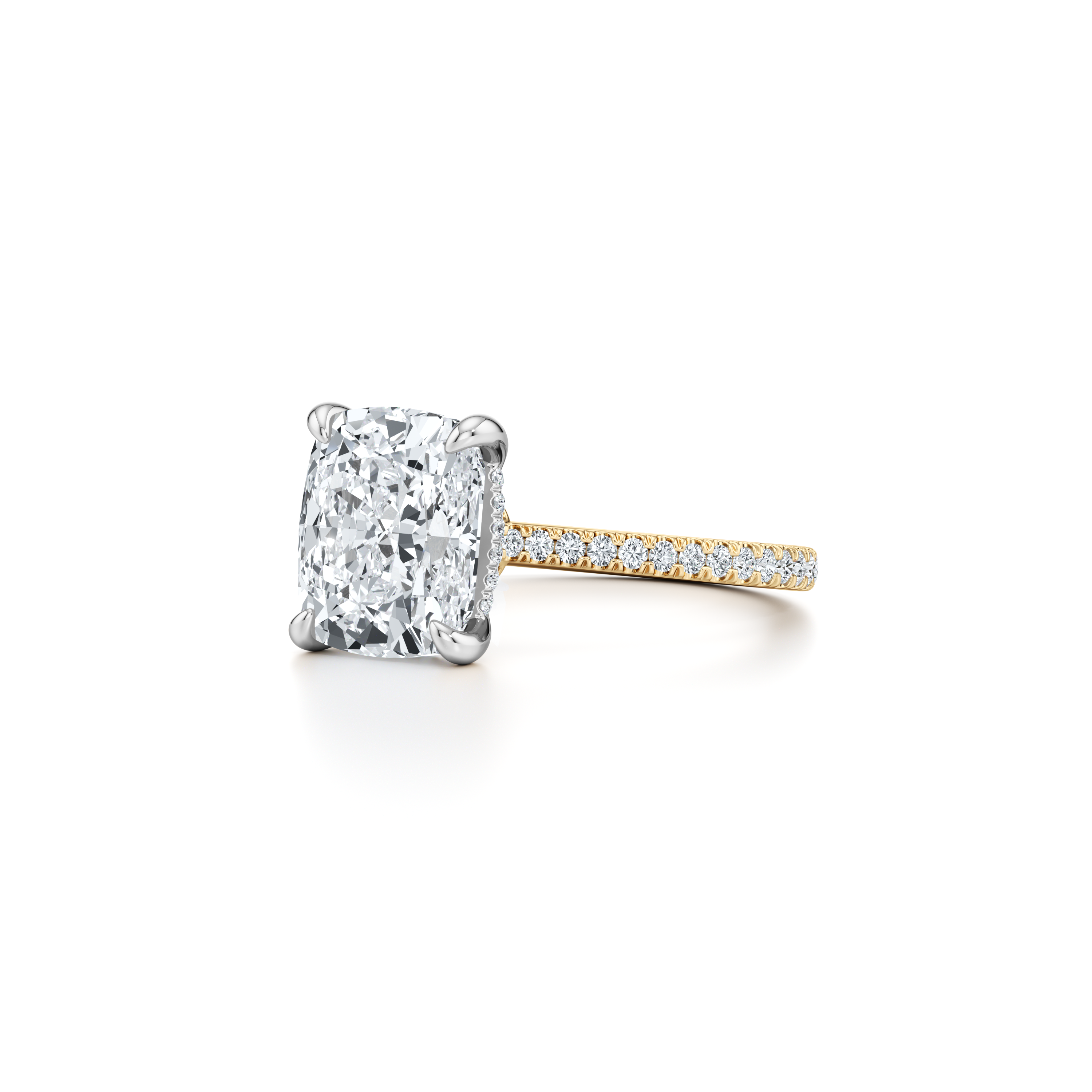 Chelsea Antique Cushion Cut Solitaire Lab Diamond Engagement Ring