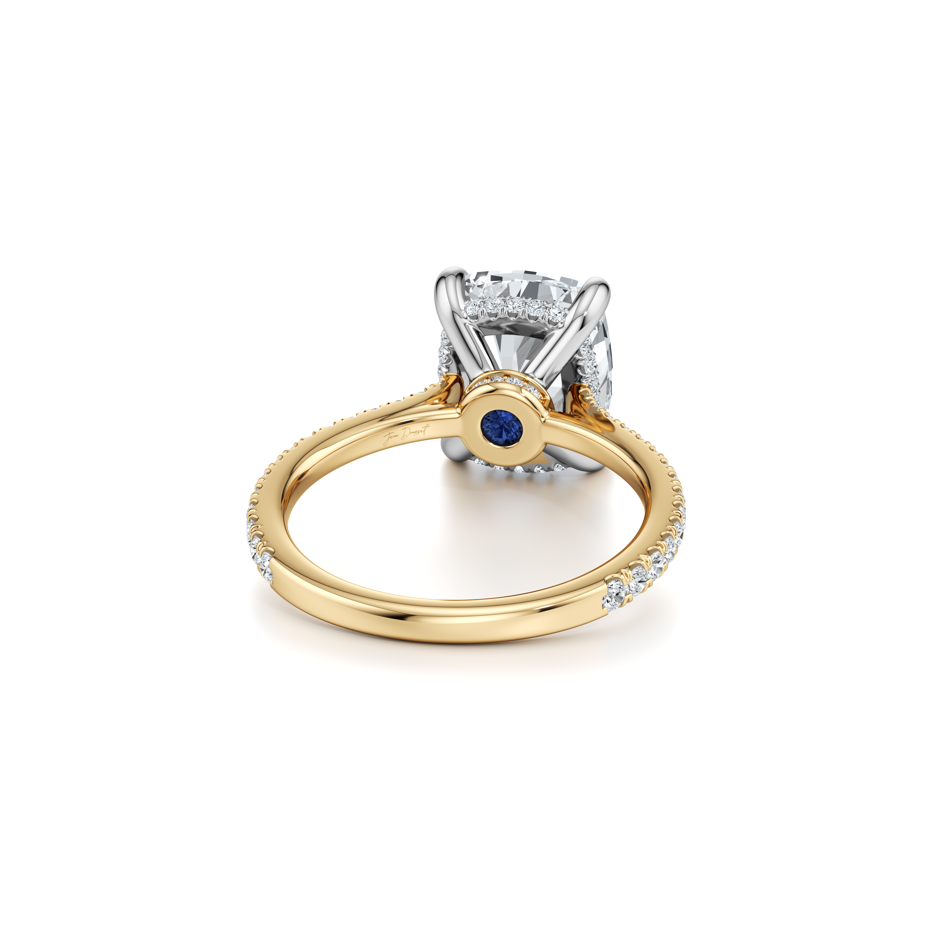 Chelsea Antique Cushion Cut Solitaire Lab Diamond Engagement Ring