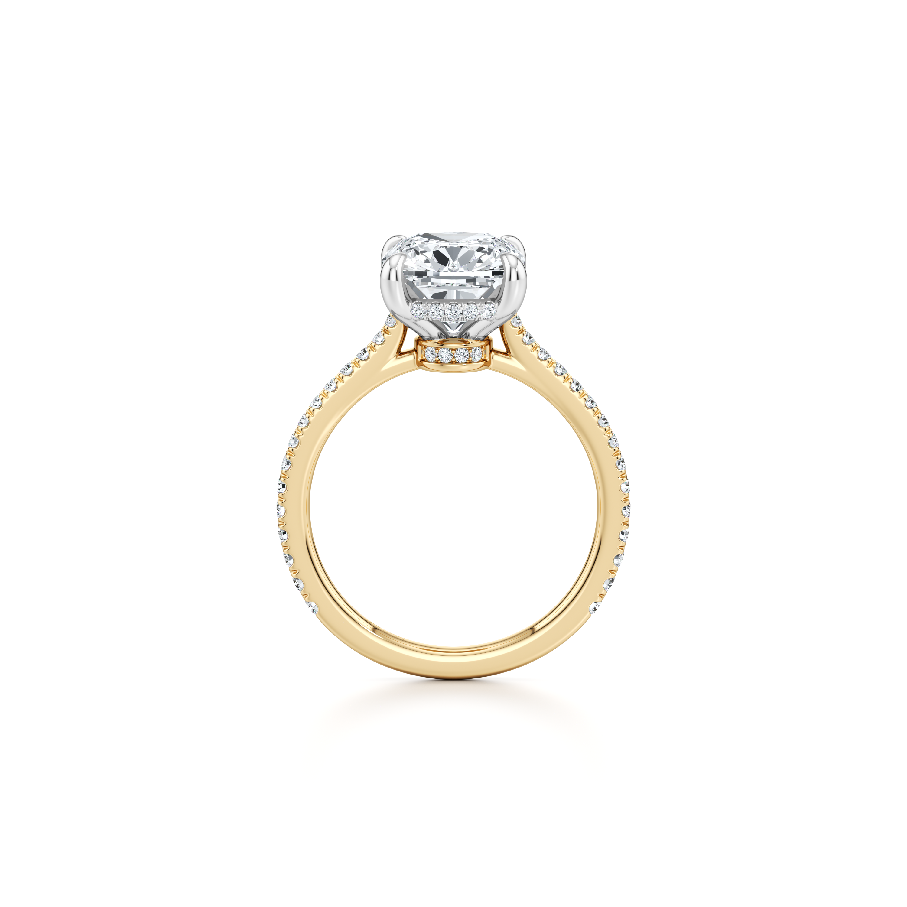 Chelsea Antique Cushion Cut Solitaire Lab Diamond Engagement Ring